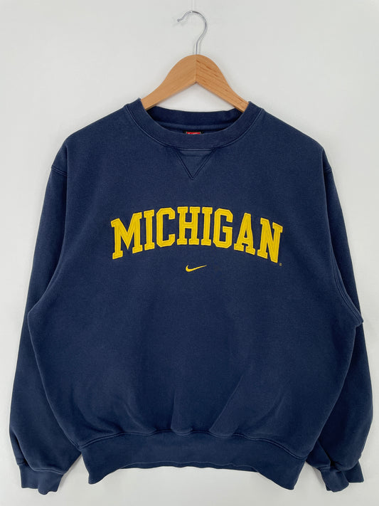 00' NIKE x MICHIGAN Size S College Vintage Sweat-Shirt / A9337