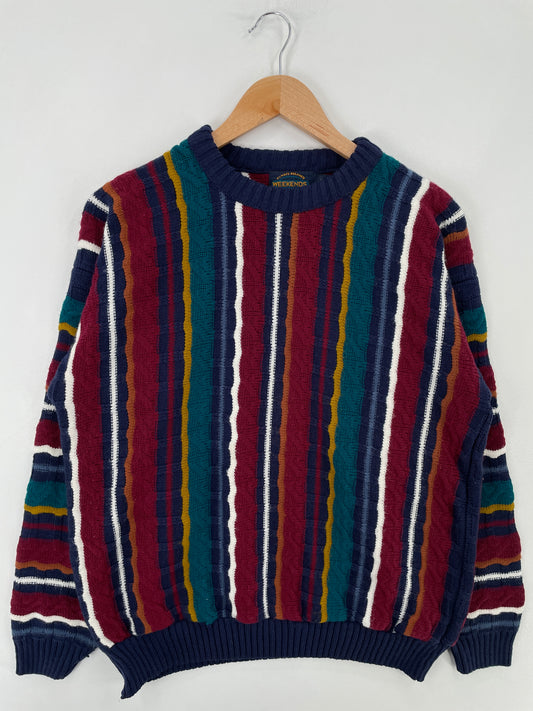 Vintage COOGI Style Made in USA Size L Acrylic Knit Sweater / E3685K
