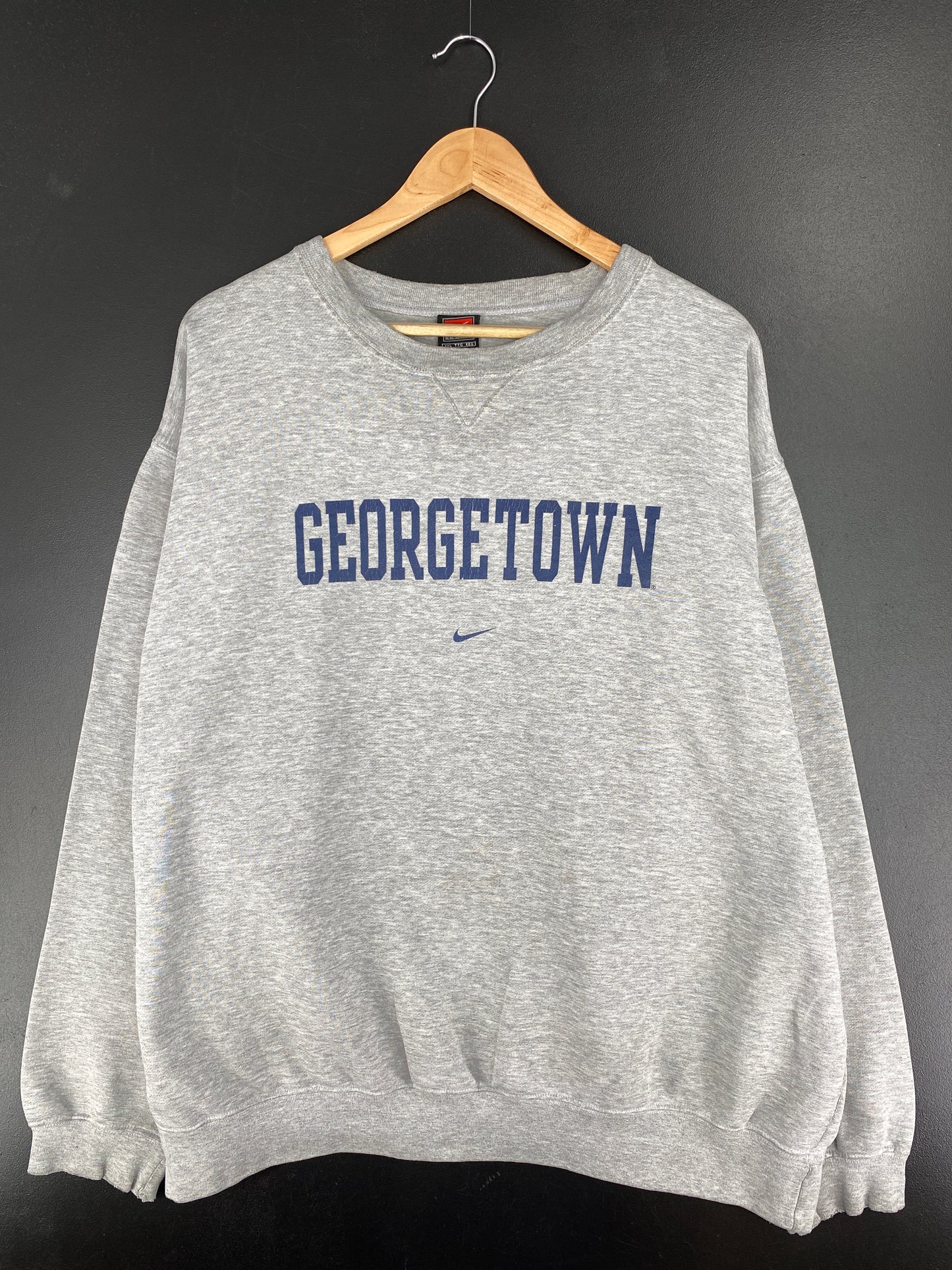 00' NIKE GEORGETOWN Size XXL Vintage College Sweat-shirt / A5472