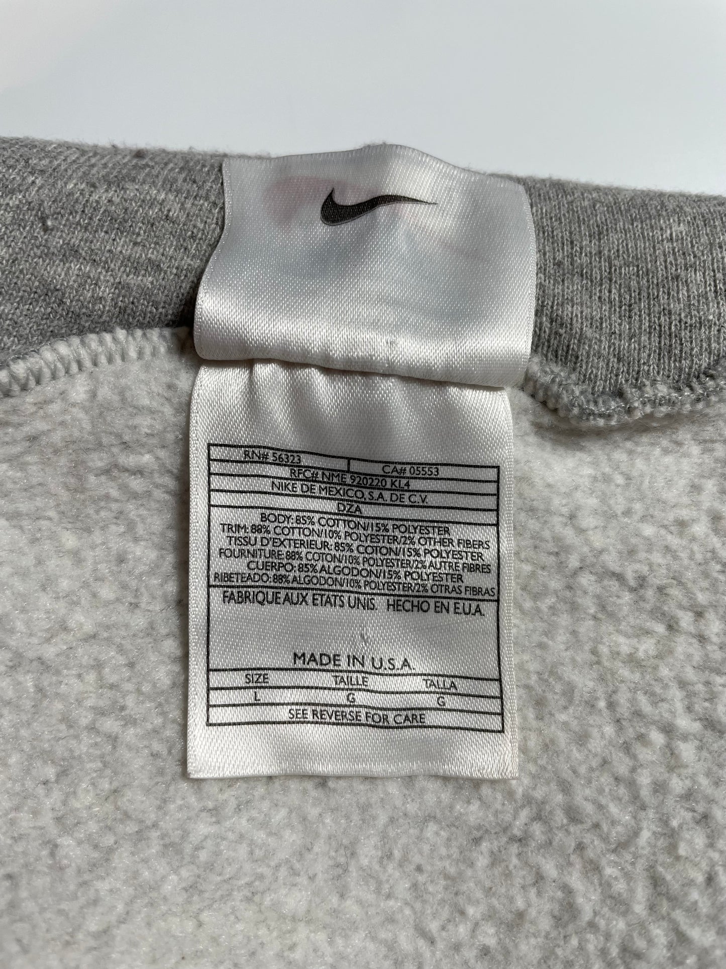 90’ NIKE CENTER SWOOSH Made in USA Size L Vintage Hoodie Sweat-Shirt / K5248