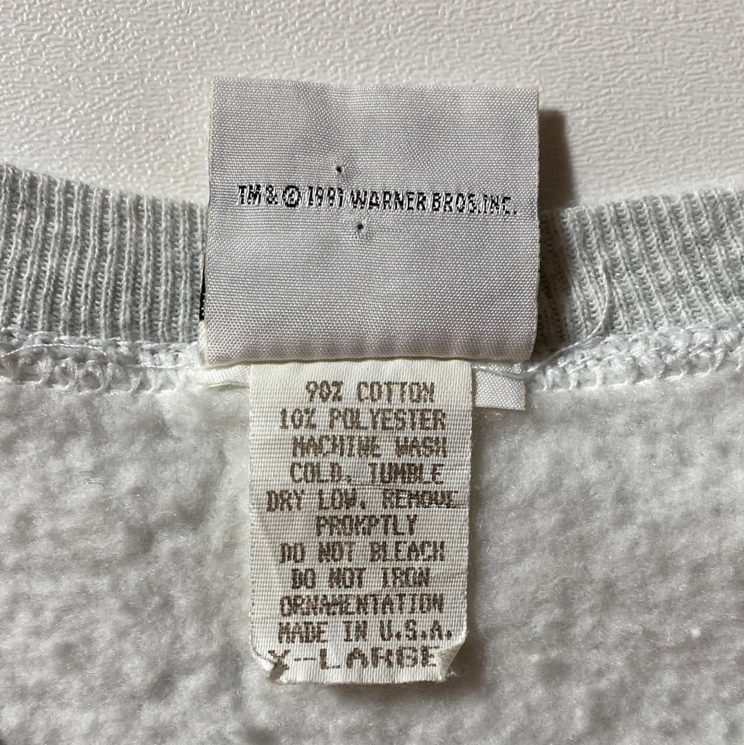 1991 LOONEY TUNES Made in USA Size XL Vintage Sweat-shirt / E782