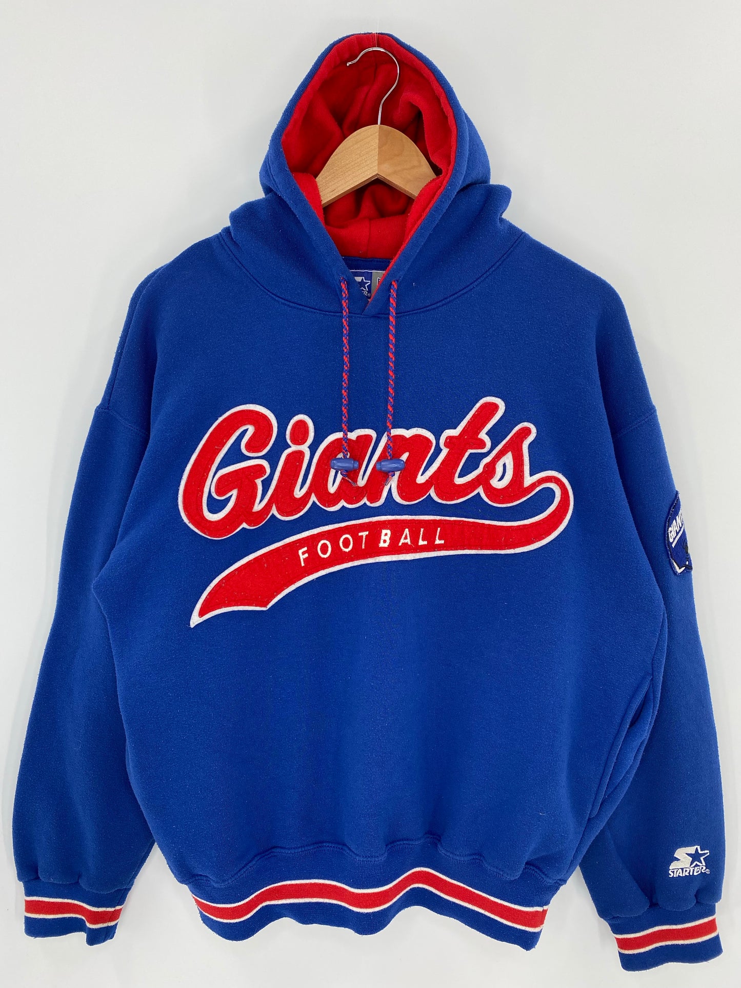 90’s STARTER x NEW YORK GIANTS Size M Vintage NFL Hoodie Sweat-Shirt / K6266