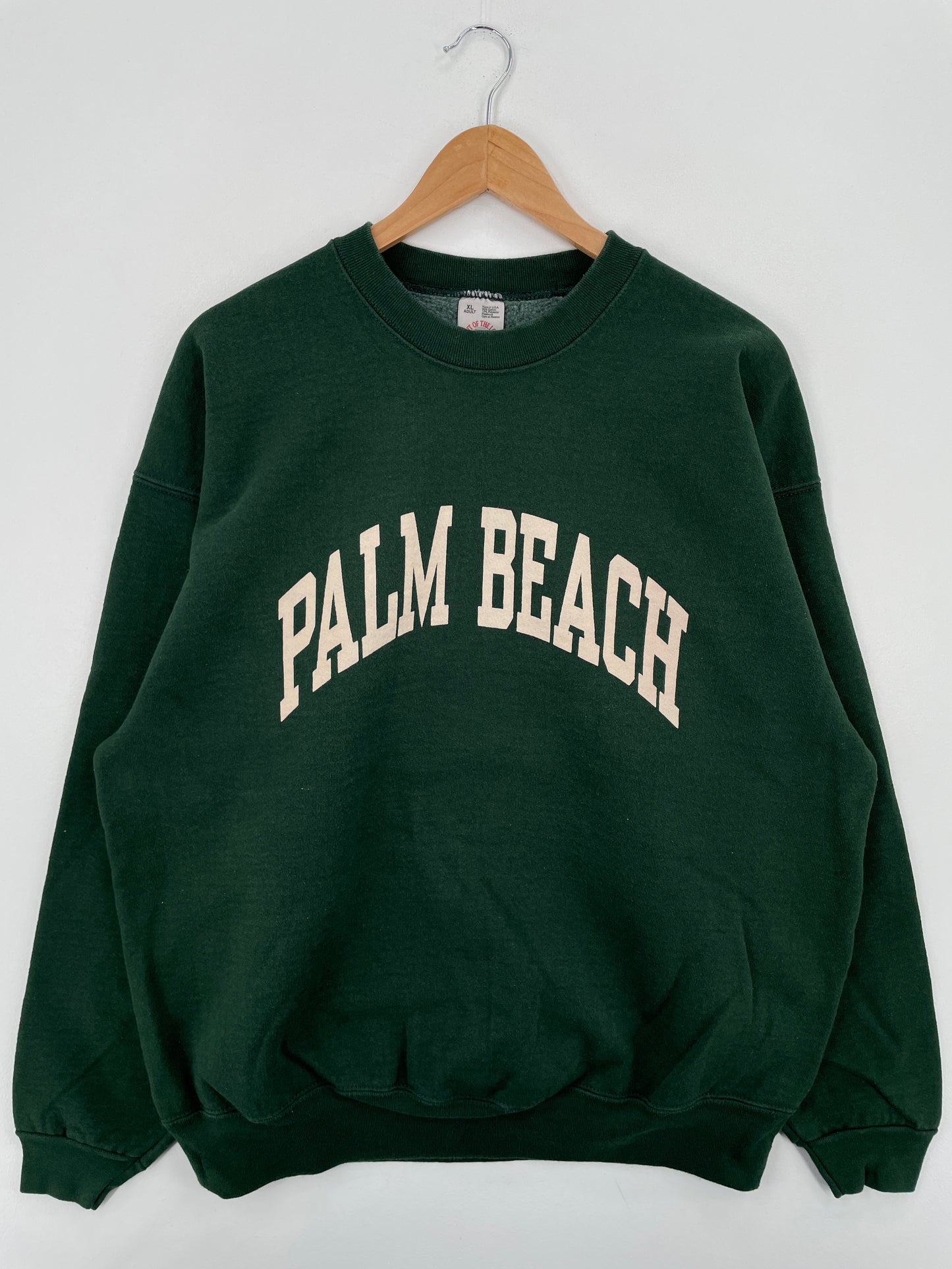 90's PALM BEACH Made in USA Size XL Vintage College Sweat-Shirt / A6587