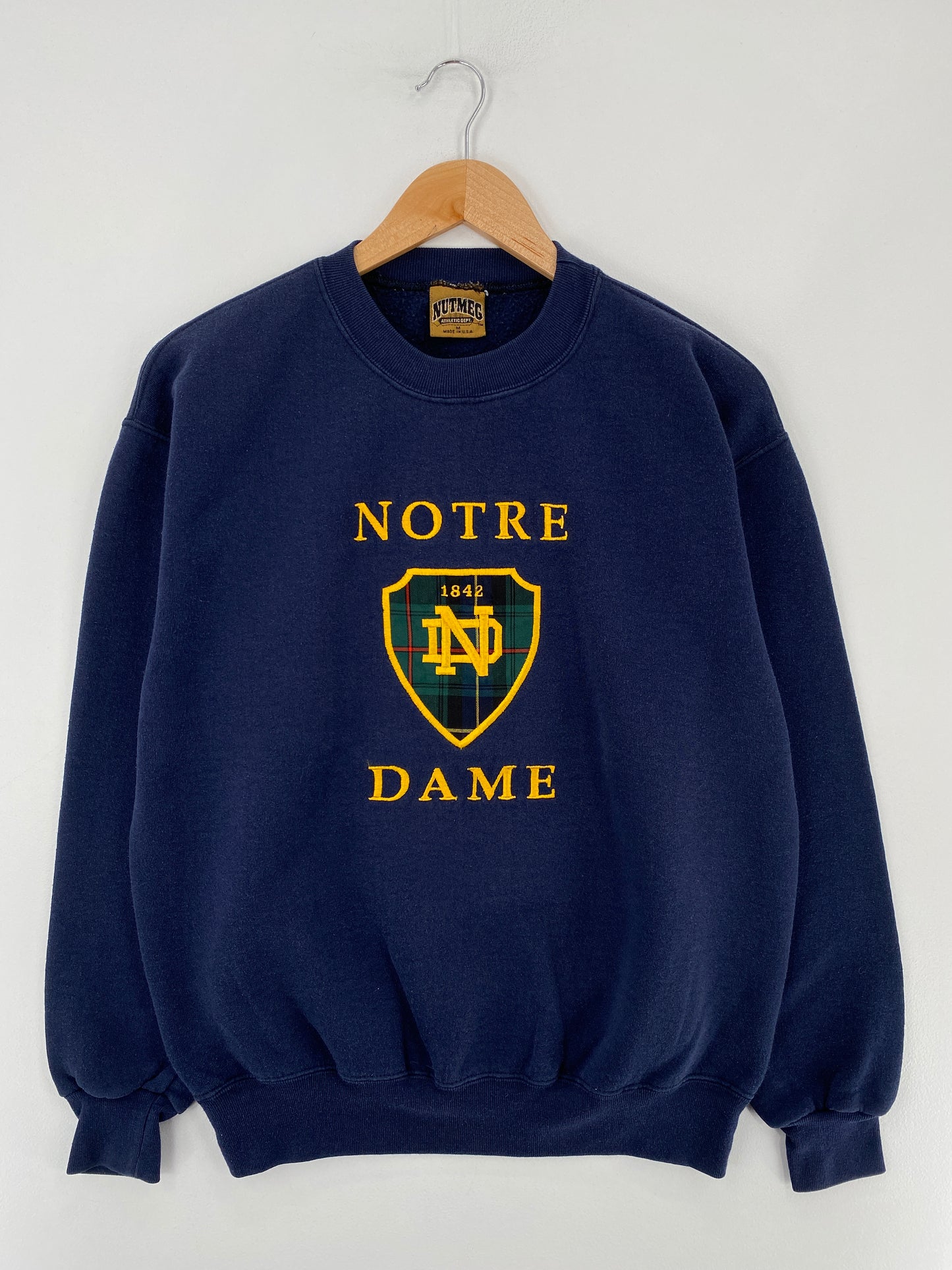 90’s NOTRE DAME Made in USA Size M Vintage College Sweat-shirt / E4563S