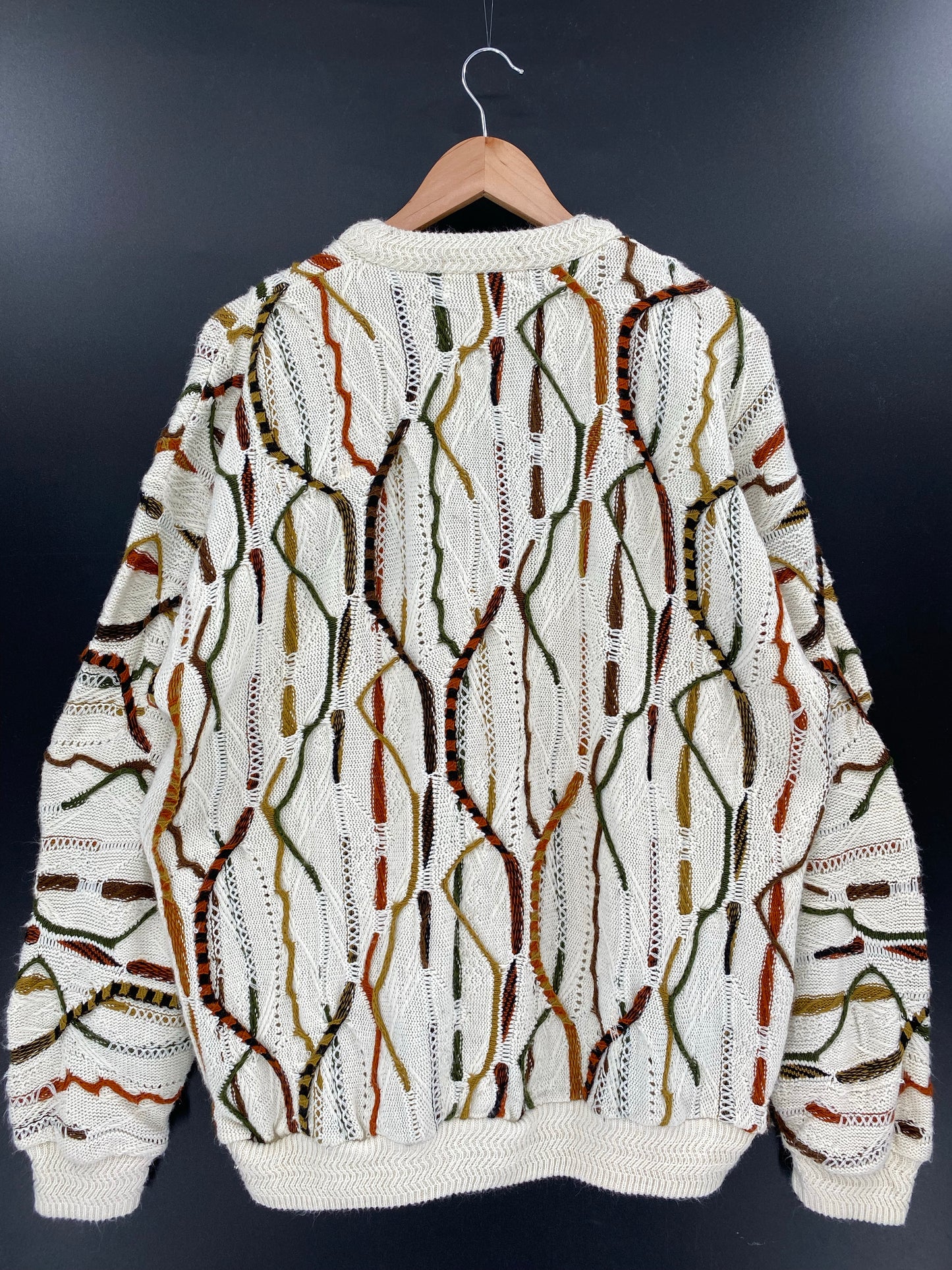 Vintage 3D COOGI- Style Made In USA Size L Knit Sweater / K4206