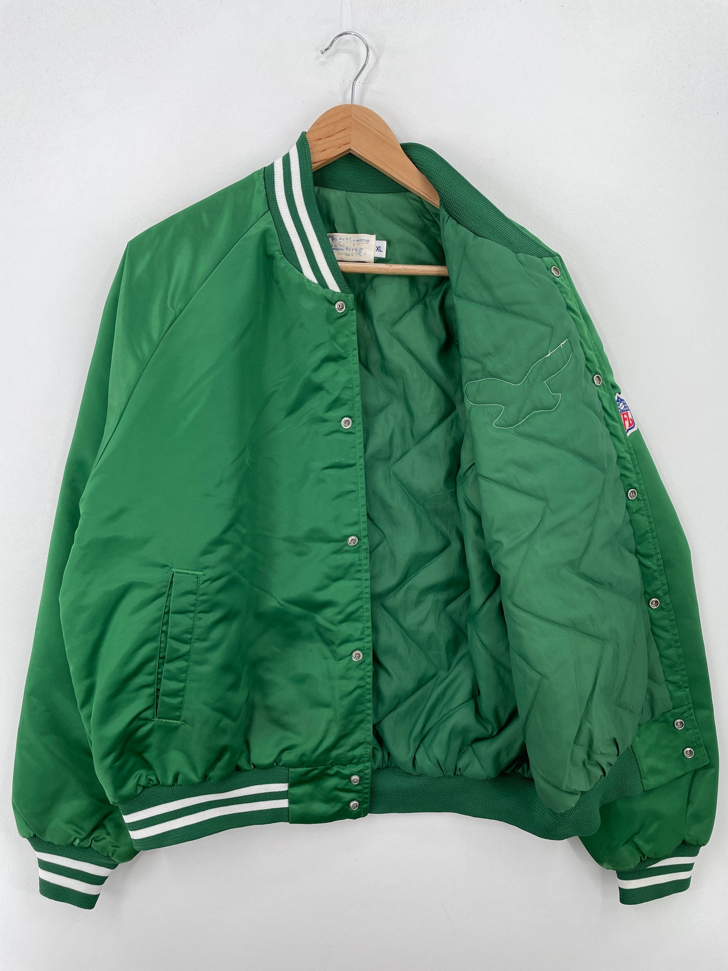 90's PHILADELPHIA EAGLES Made in USA Size XL Vintage NFL Nylon Jacket / A7333