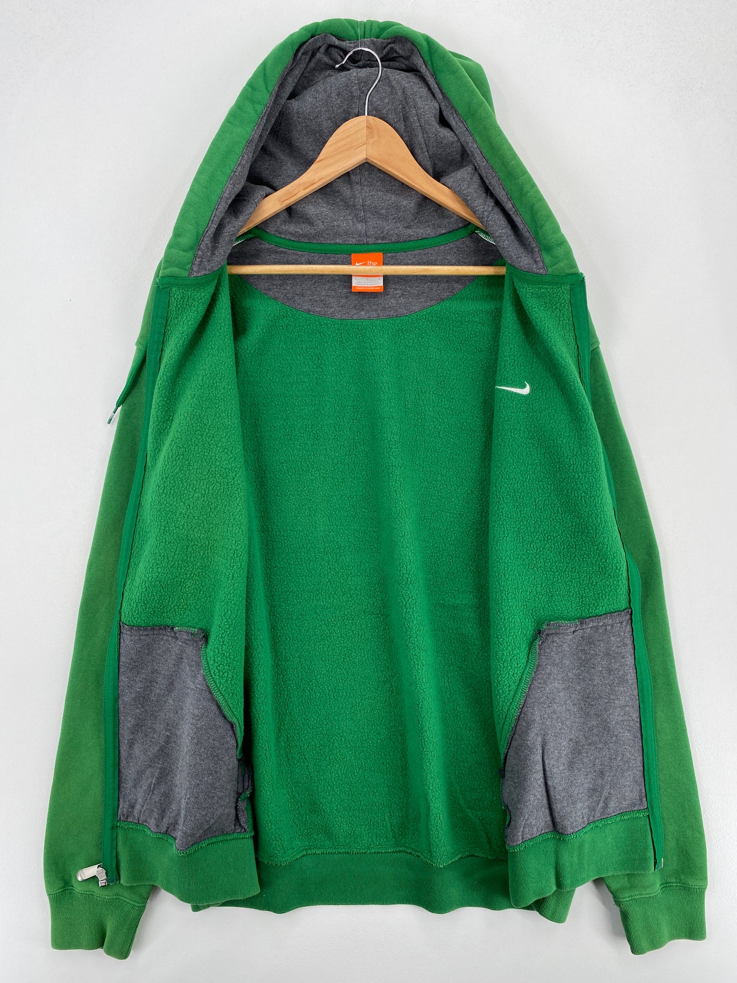 Vintage NIKE MINI SWOOSH Size L Zip Up Hoodie Sweat-shirt / A6441