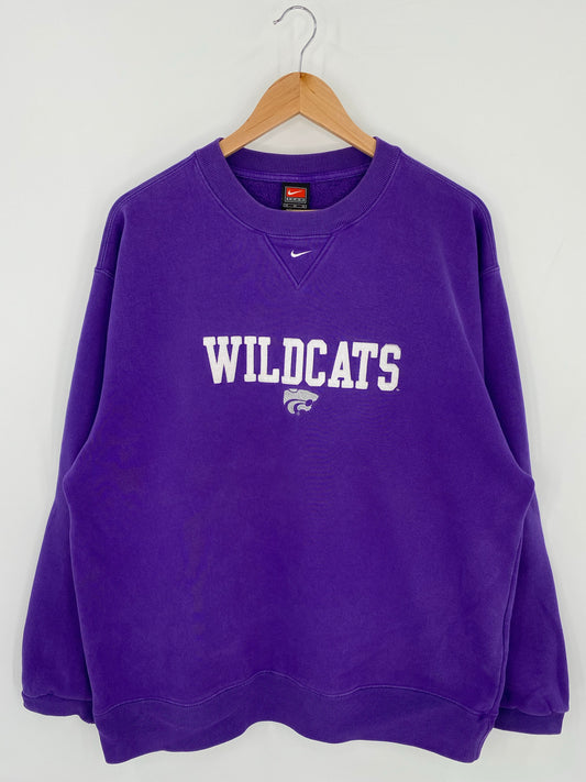 00’ NIKE WILDCATS Size M Vintage College Sweat-shirt / K6351