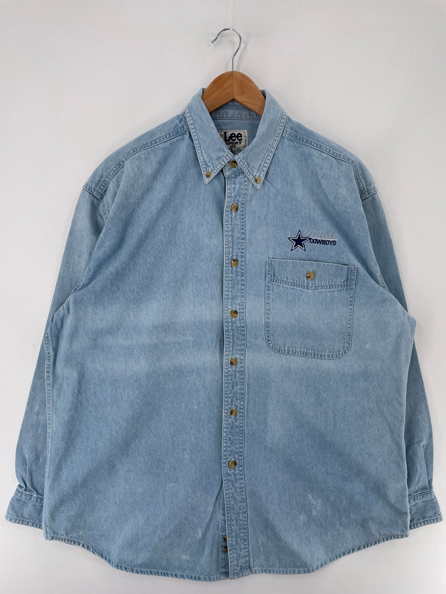 00’ DALLAS COWBOYS Size L Vintage NFL Button Down Shirt / E6364B
