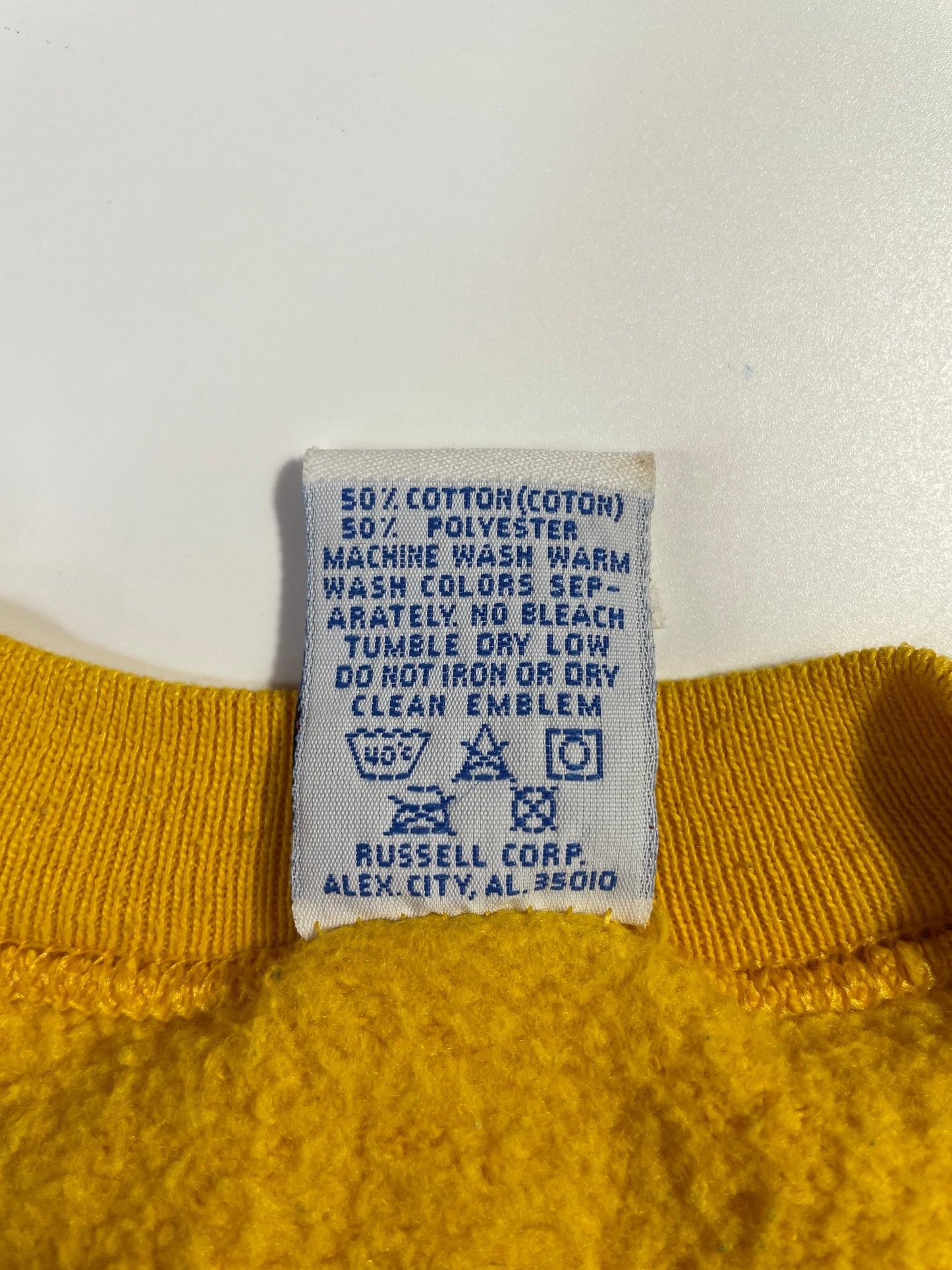 90's RUSSELL x WEST VIRGINIA Made in USA Size XL Vintage College Sweat-Shirt / E3833S