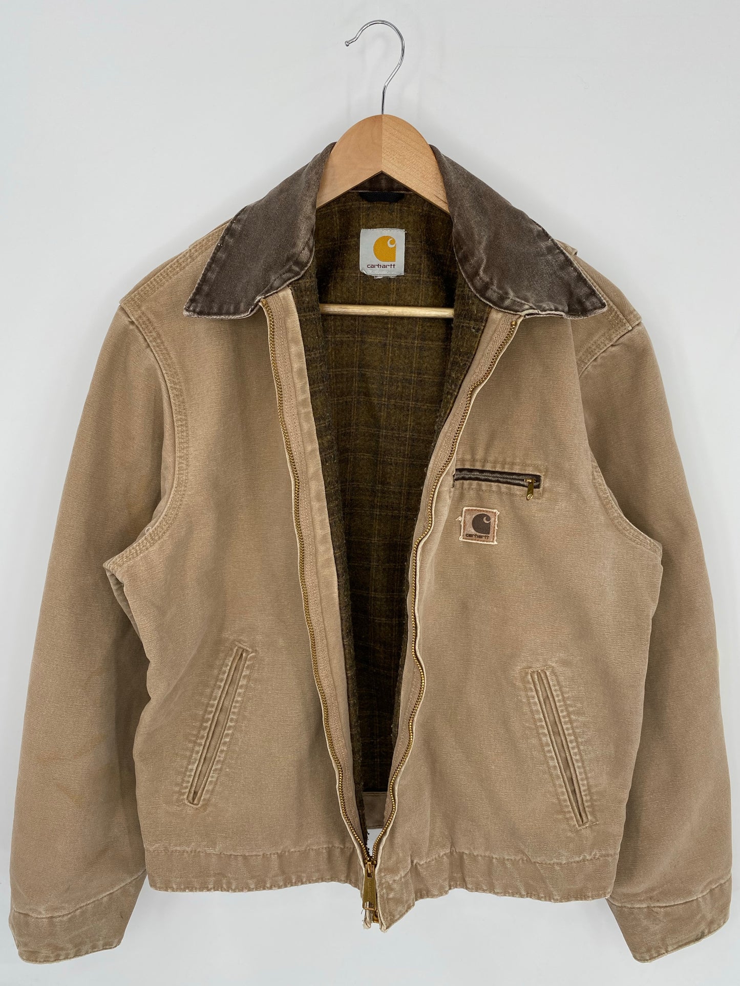 Vintage CARHARTT Size No Tag (Approx.L) Zip-up Sweat-shirt Jacket / K8112