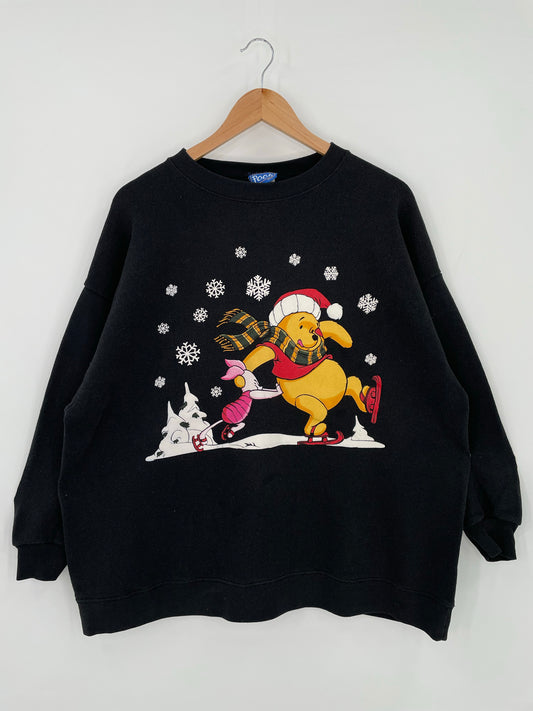 00’ DISNEY POOH  Size XL Vintage Sweat-shirt / K5837