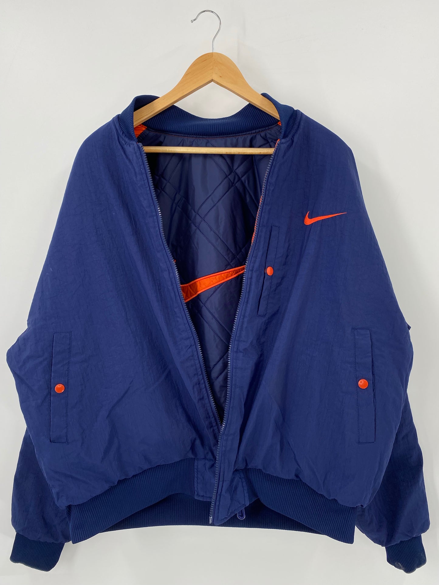 90’s NIKE Size L Vintage Reversible Nylon Jacket / K4834