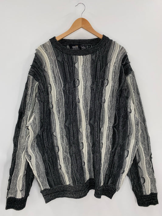 Vintage 3D COOGI- Style Size XL Knit Sweater / K4230