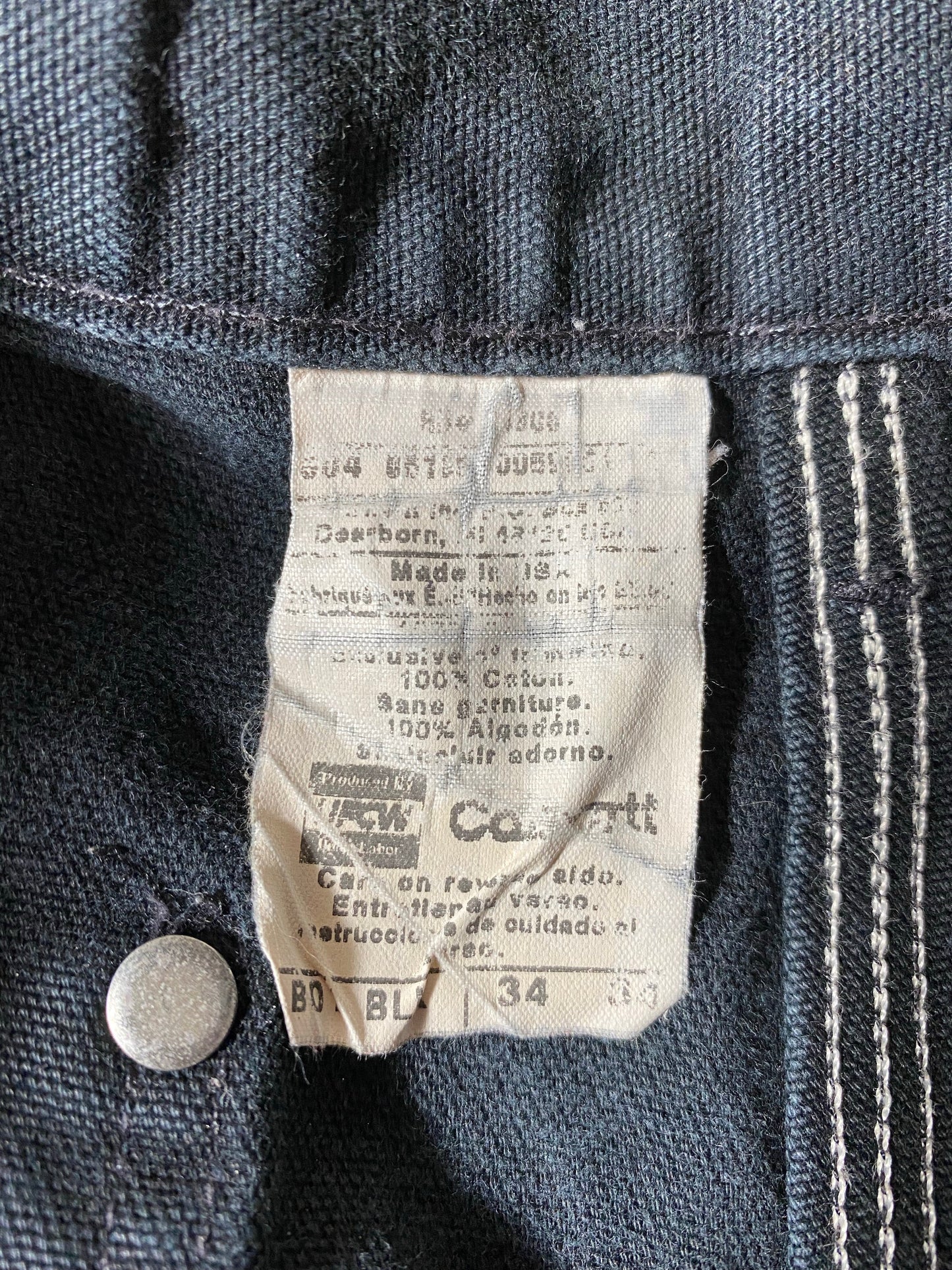 Vintage CARHARTT Double Knee Size W34xL32.5 Duck Pants / A7449