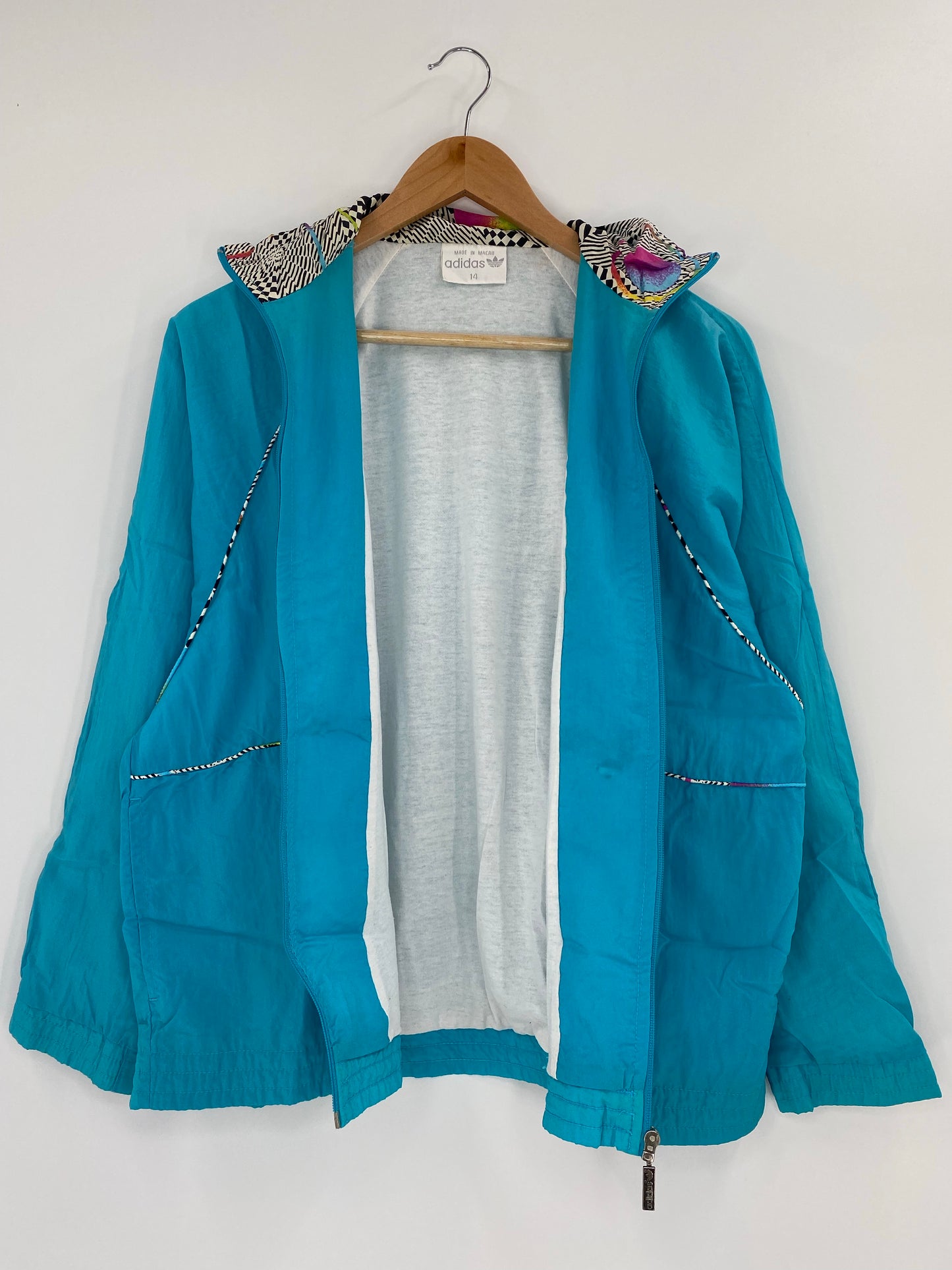 90's ADIDAS Approx. Size Ladies L 14 Vintage Nylon Jacket / K4875
