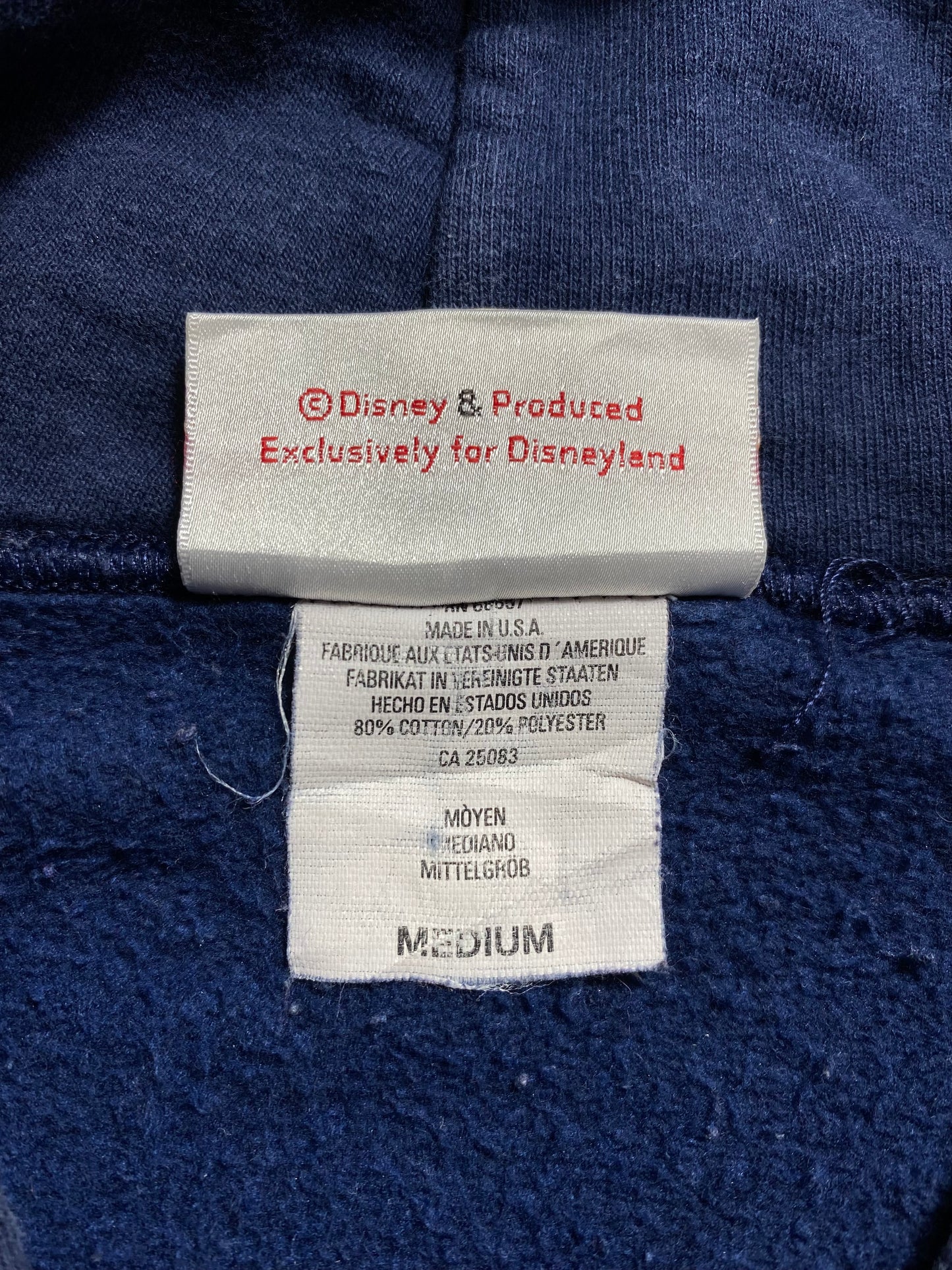 90's DISNEY MICKEY Size M Vintage Hoodie Sweat-shirt / K8012