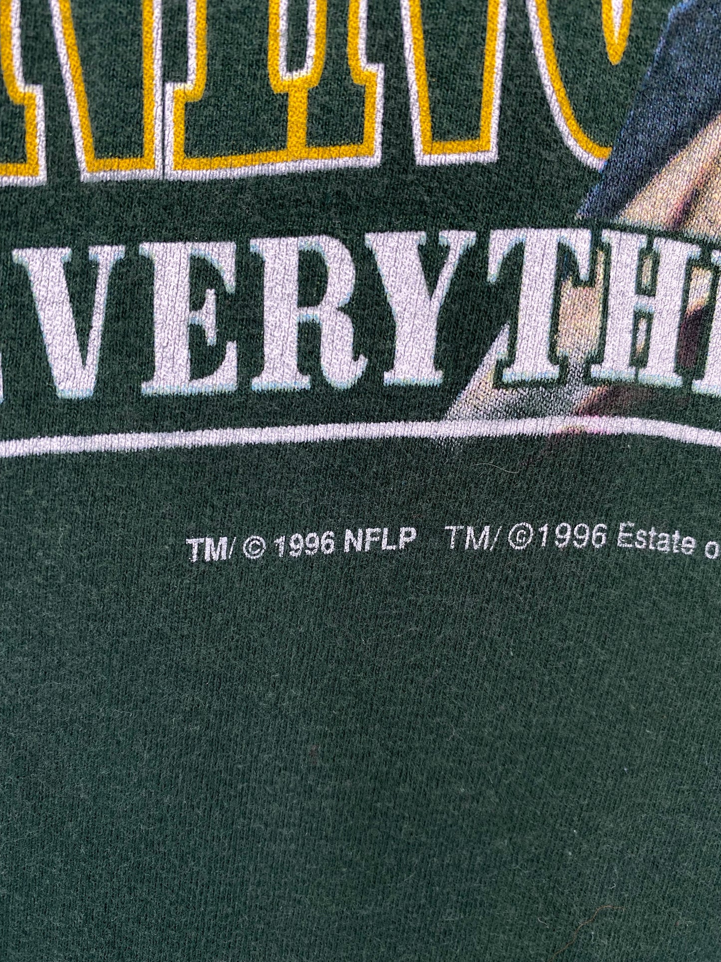 1996 GREEN BAY PACKERS Size No Tag (approx.L-XL) Vintage NFL T-Shirt / K7751