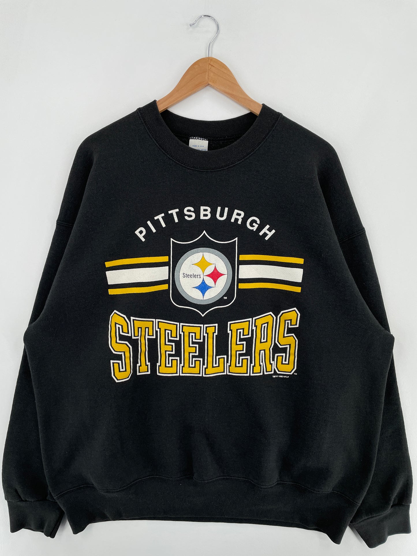 1995 SALEM x PITTSBURGH STEELERS Made in USA Size XXL Vintage NFL Sweat-Shirt / E1005