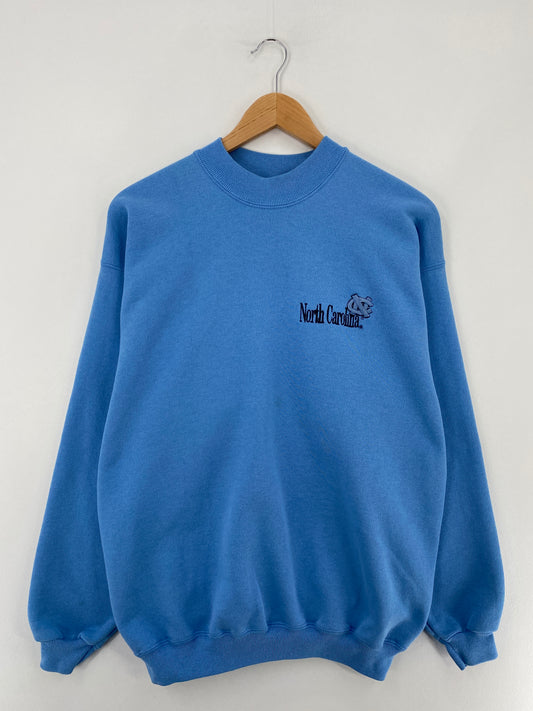 90’s UNIVERSITY OF NORTH CAROLINA Size L Vintage College Sweat-shirt / E4588S