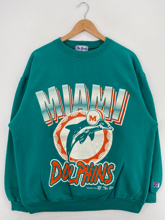 1994 MIAMI DOLPHINS Size XL Vintage NFL Sweat-Shirt/ A5638