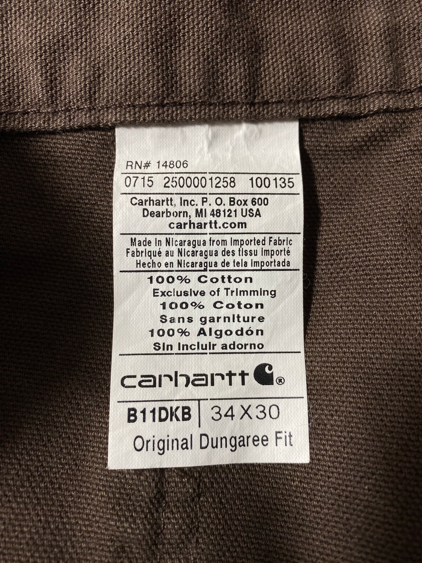 Vintage CARHARTT Size W32xL29 Duck Pants / K6694