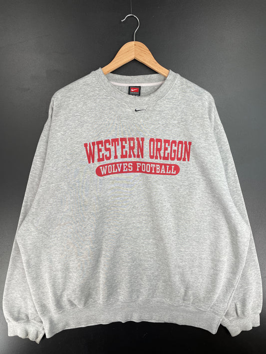 00' NIKE x WESTERN OREGON WOLVES Size XXL Vintage College Sweat-Shirt / E6043S