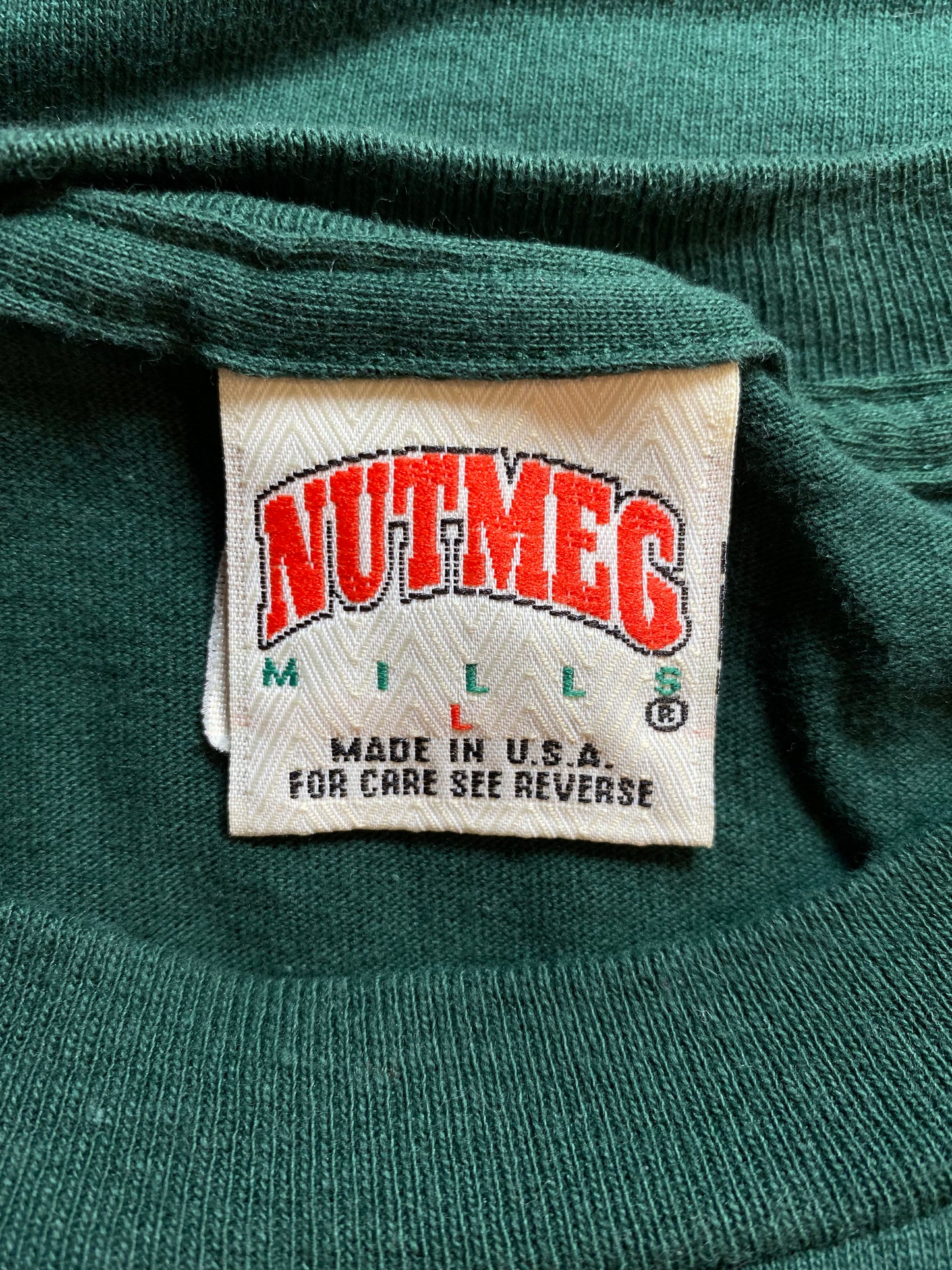 90’s MIAMI HURRICANES Made in USA Size L College T-Shirt / A3171