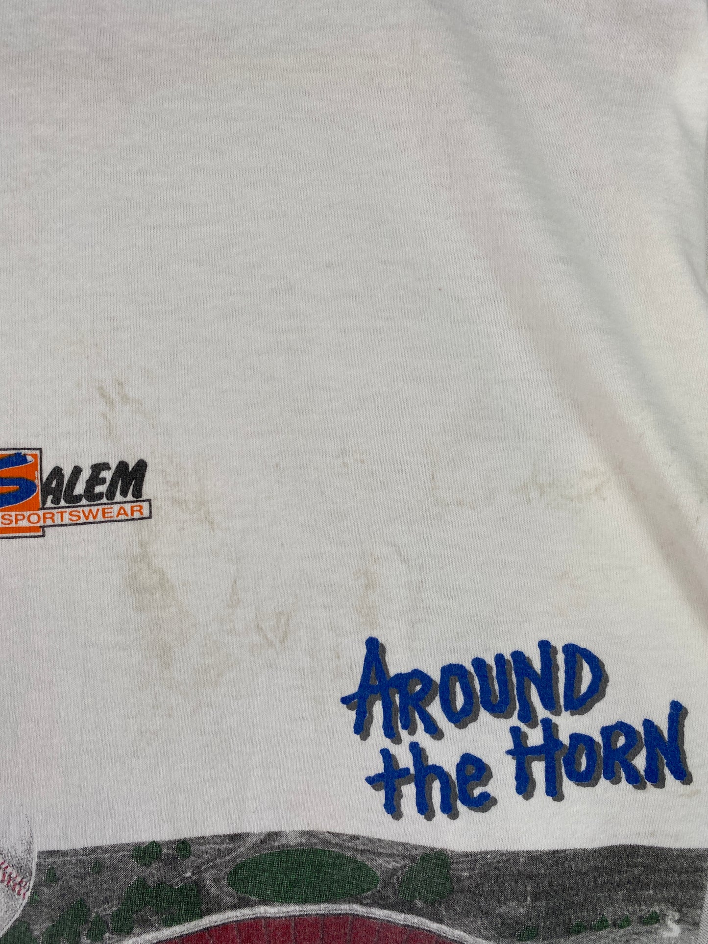 1991 SALEM x NEW YORK METS Made in USA Size XL Vintage MLB T-Shirt / A7215