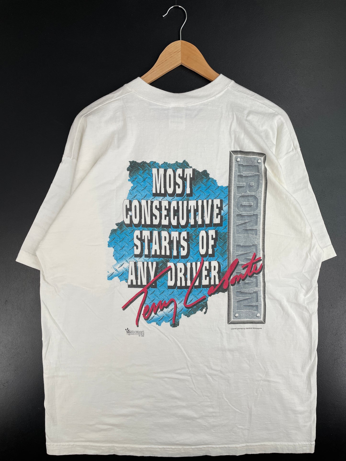 .1996 IRON MAN KELLOGG'S  Made in USA Size XL Vintage Racing T-Shirt / E1114