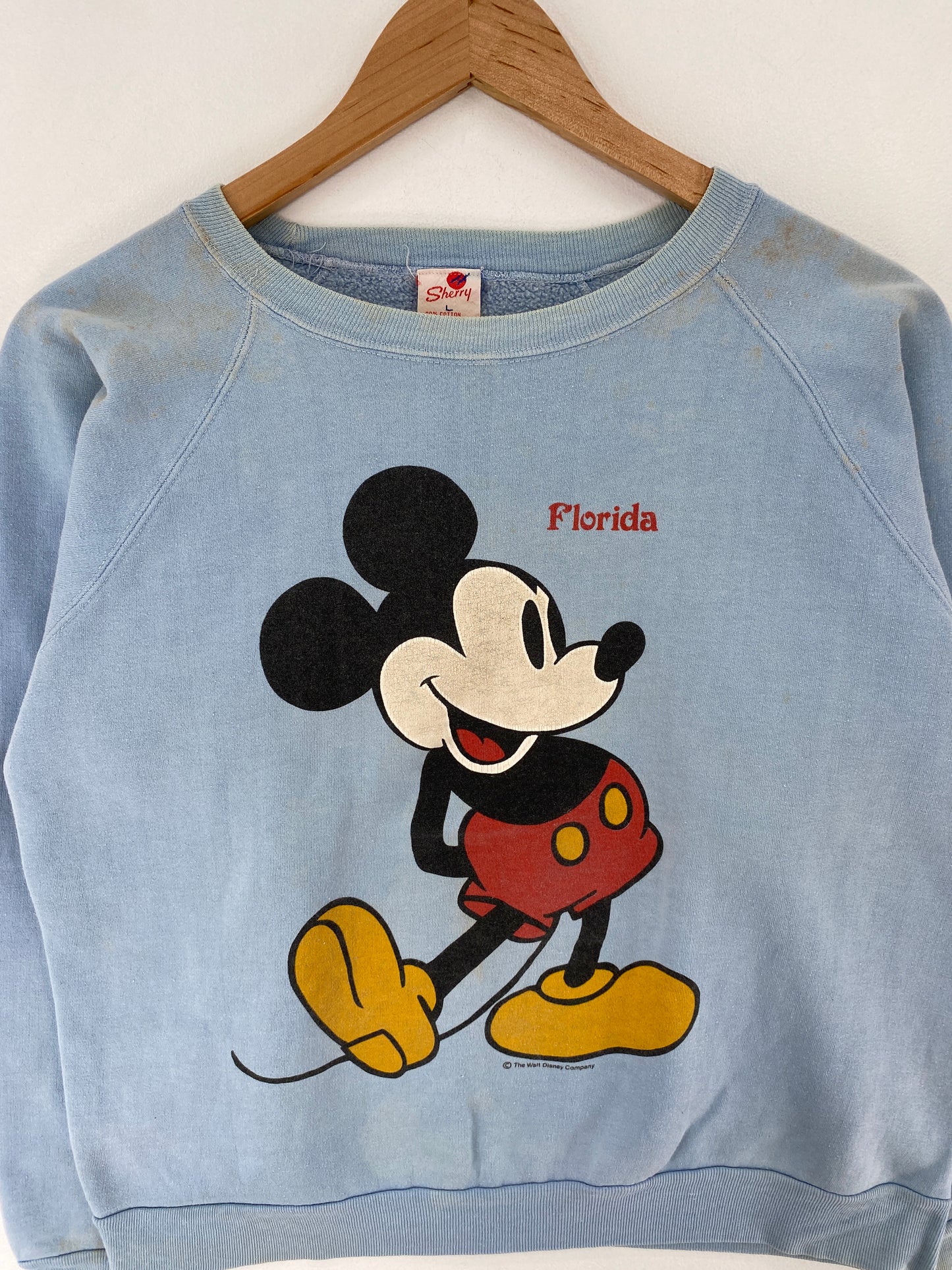 .70’s DISNEY MICKEY Size L Vintage Sweat-Shirt / E6154S