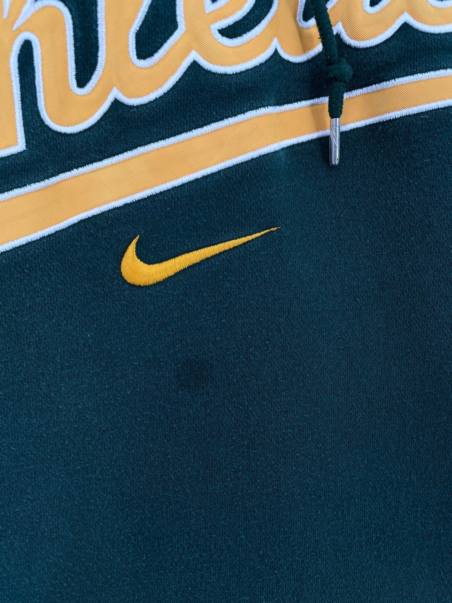Vintage NIKE x OAKLAND ATHLETICS Size XL MLB Hoodie Sweat-shirt / E927