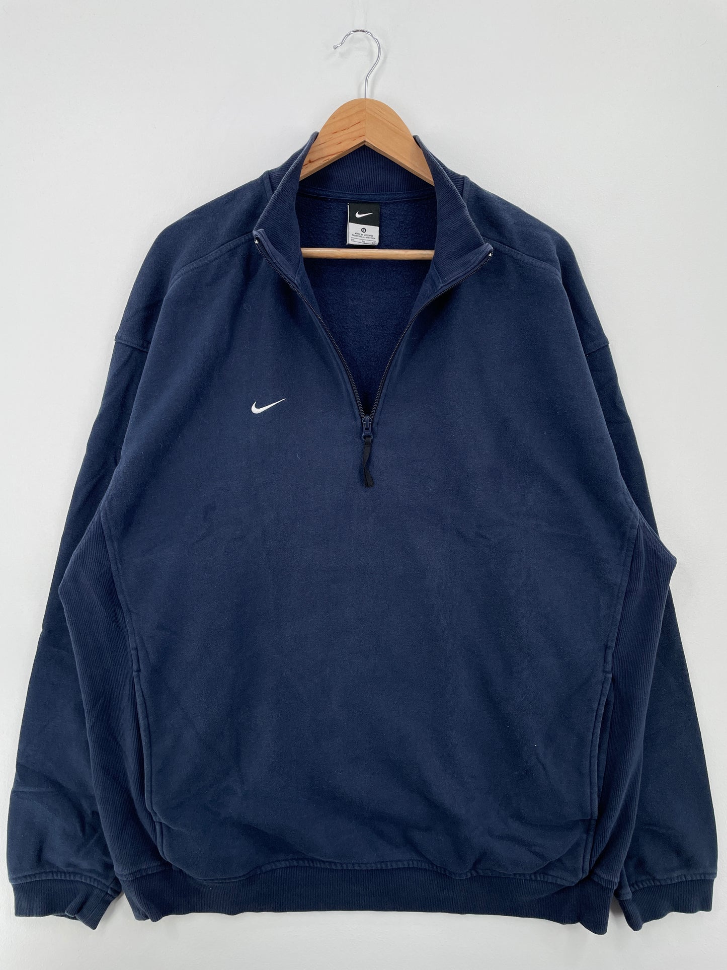 00' NIKE MINI SWOOSH Size XL Vintage Half Zip Sweat-Shirt / A8365