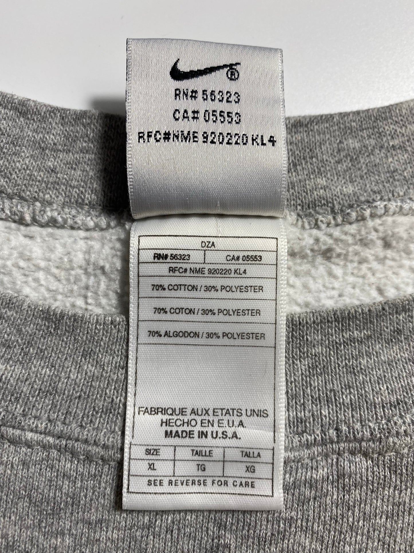 90’s NIKE MINI SWOOSH Made in USA Size XL Vintage Sweat-shirt / E2091S