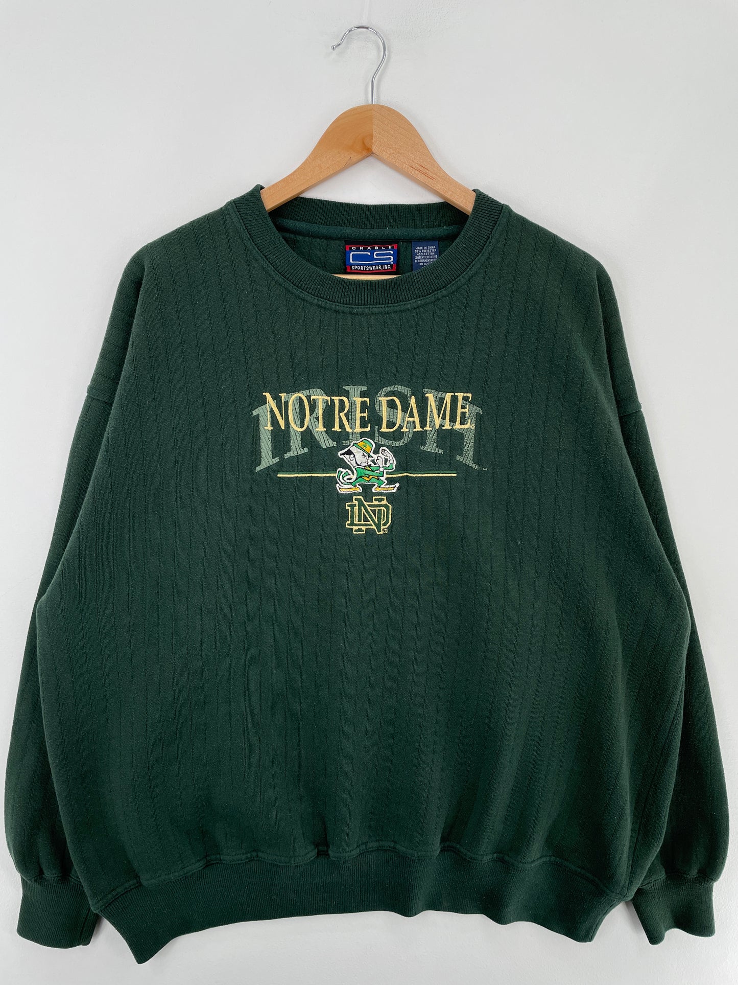 90’s NOTRE DAME Size XL Vintage College Sweat Shirt / E5105S