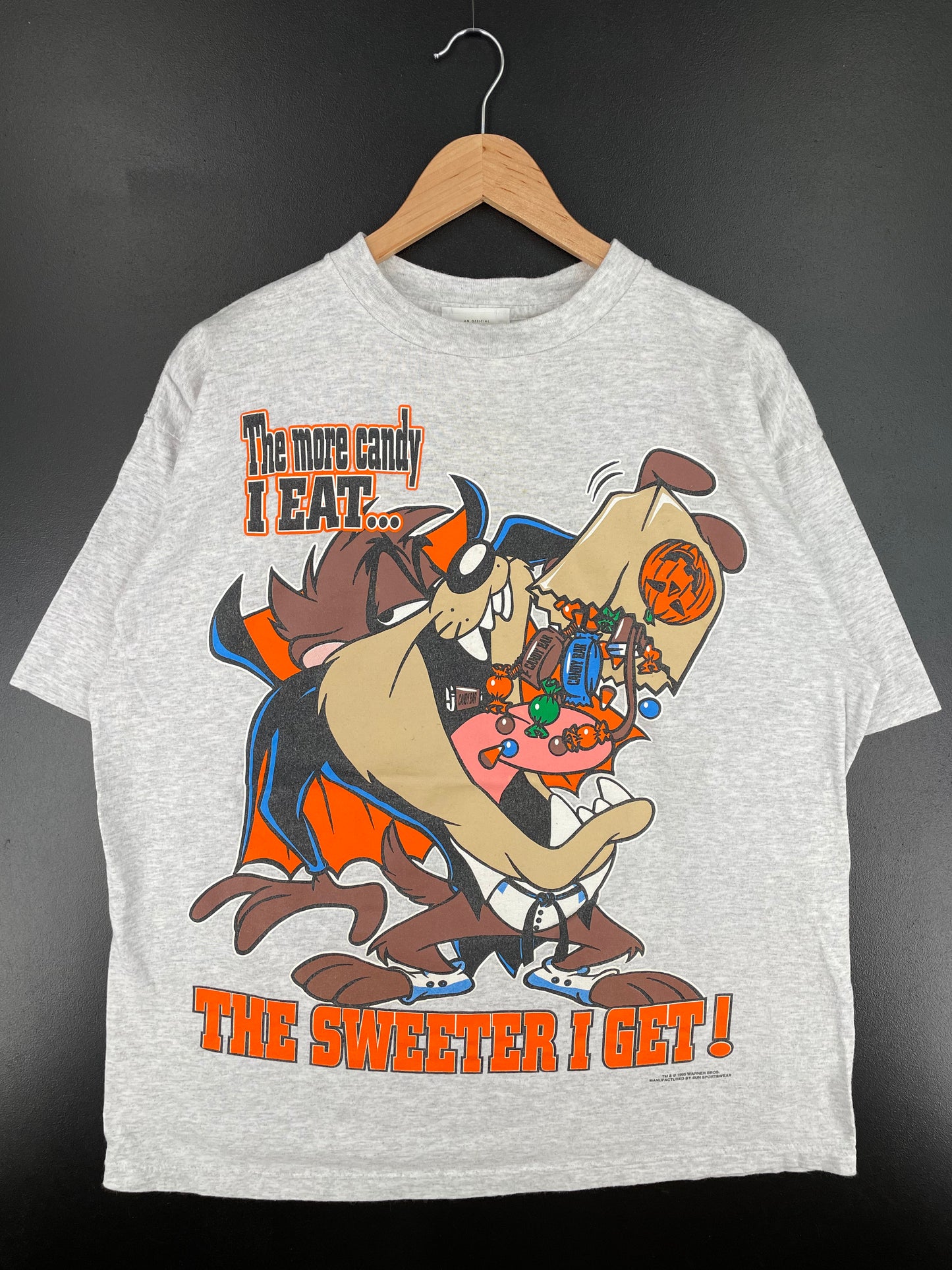 1995 LOONEY TUNES TAZ HALLOWEEN Made in USA Size XL Vintage T-Shirt / A2160