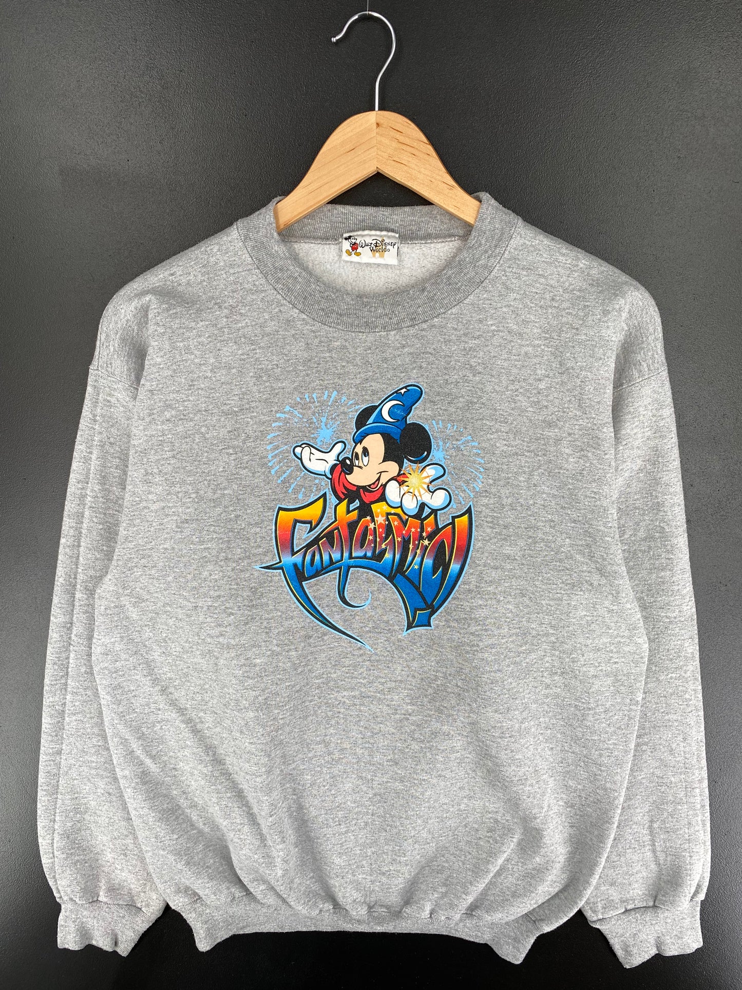 00' DISNEY MICKEY Made in USA Size No Tag (Approx.L) Vintage Sweat-Shirts / A439
