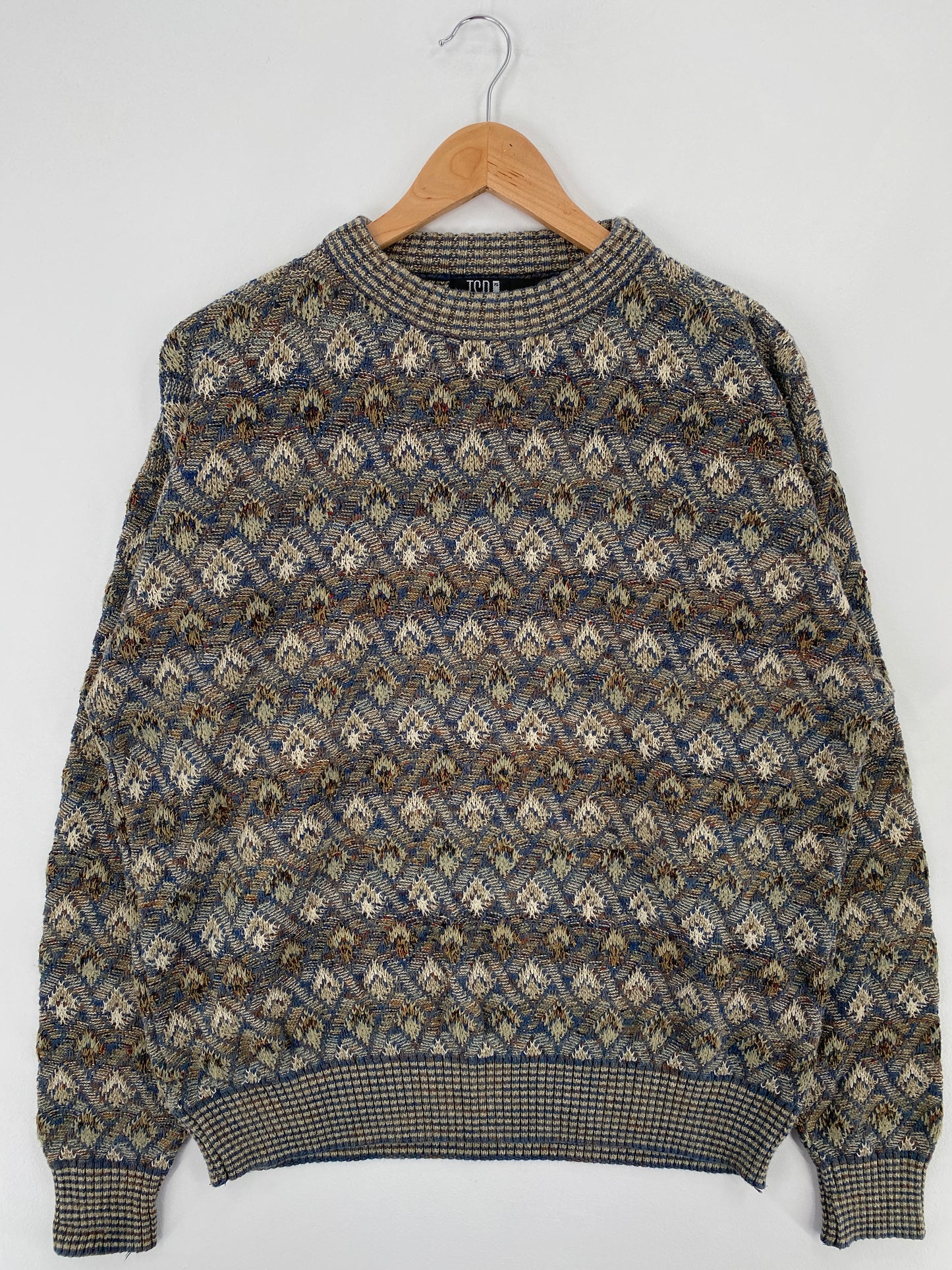 Vintage 3D COOGI-Style Size XL Knit Sweater / E247