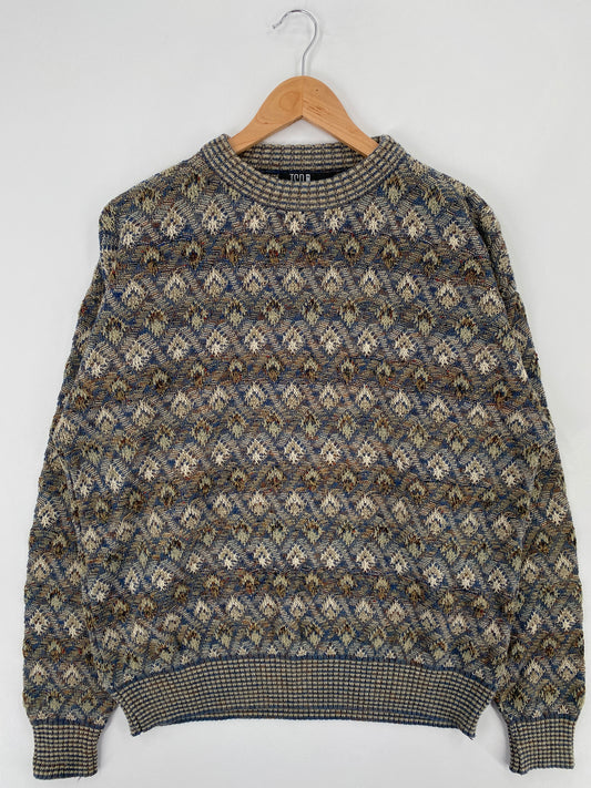 Vintage 3D COOGI-Style Size XL Knit Sweater / E247