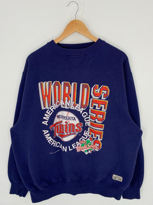 1991 MINNESOTA TWINS Size XL Vintage MLB Sweat-Shirts/ K8962