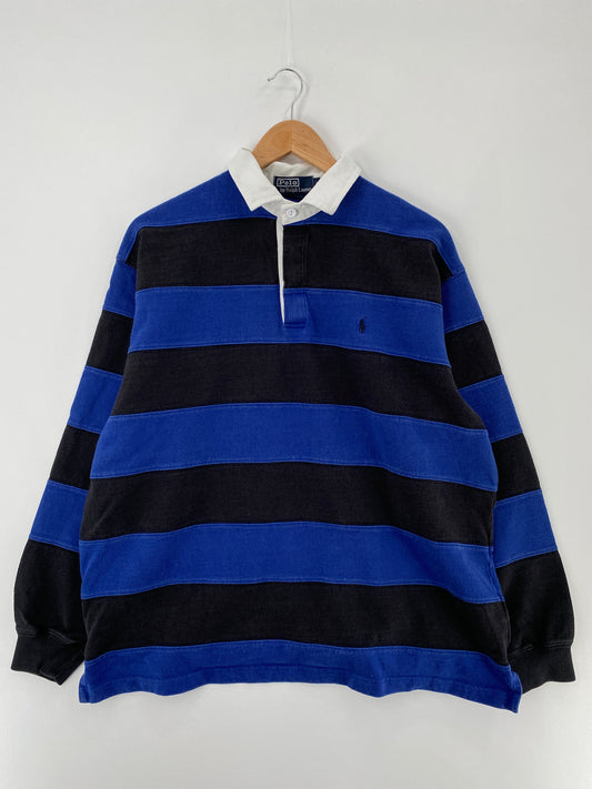 90’s POLO RALPH LAUREN Size L Vintage Rugby-Shirt / E176