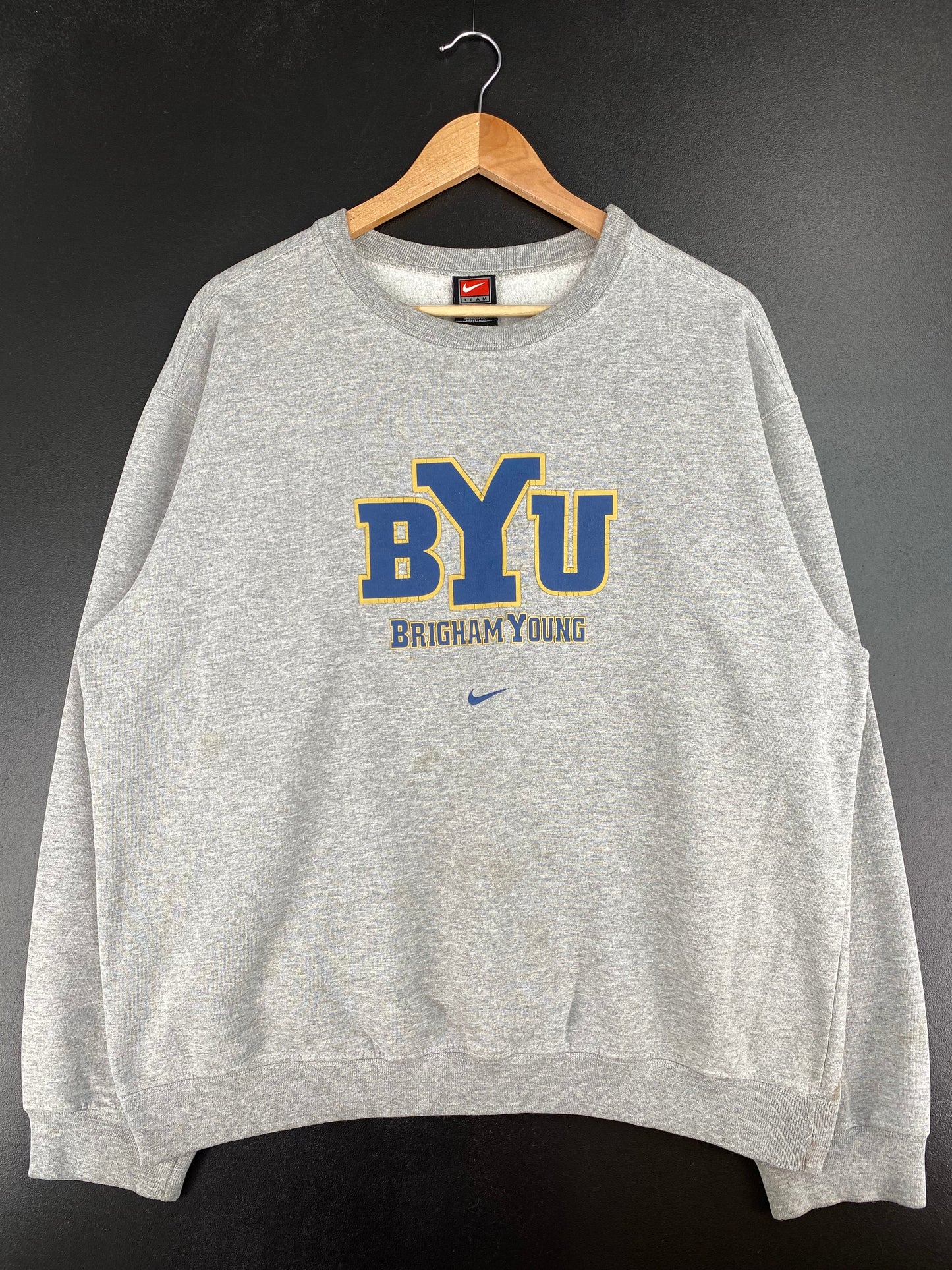 00' NIKE x BYU Made in USA Size L Vintage College Sweat-Shirt / E3640S