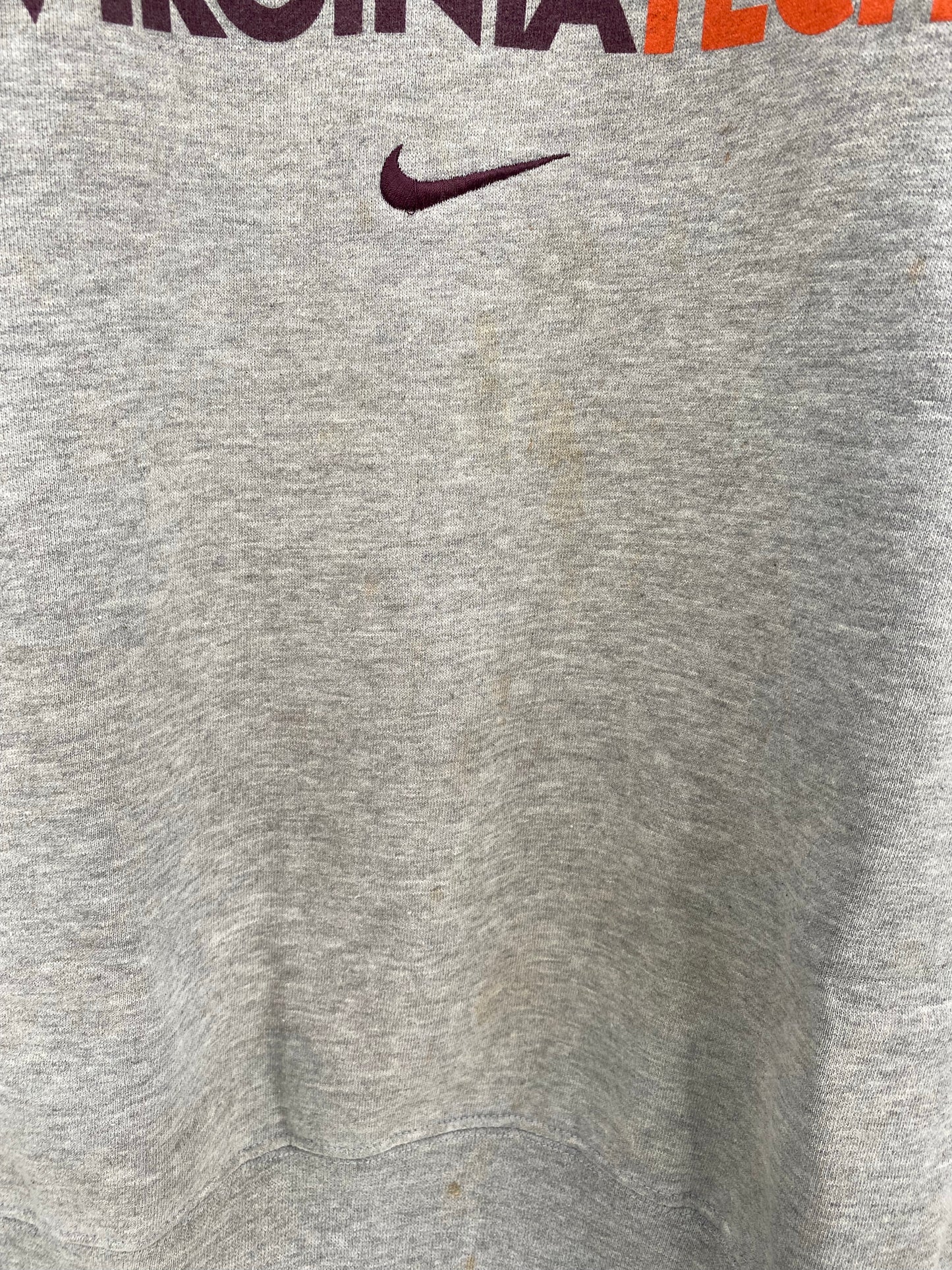 00' NIKE VERGINIA TECH Size XL Vintage Sweat-Shirt / K4291