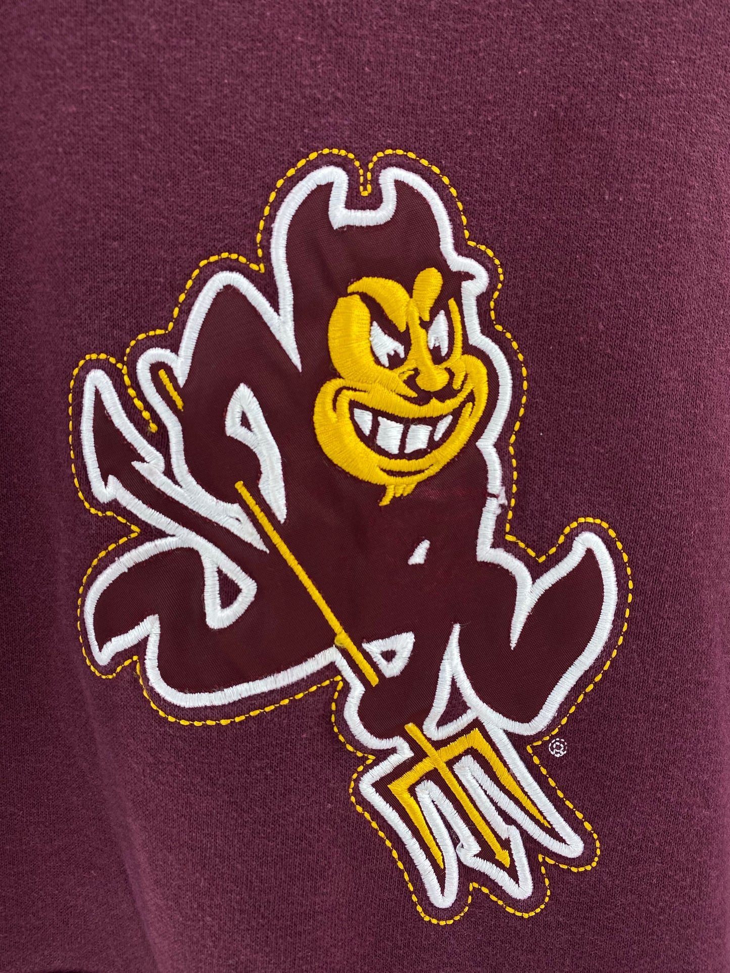00' UNIVERSITY OF ARIZONA DUN DEVILS Size L Vintage Hoodie Sweat shirt / K5179