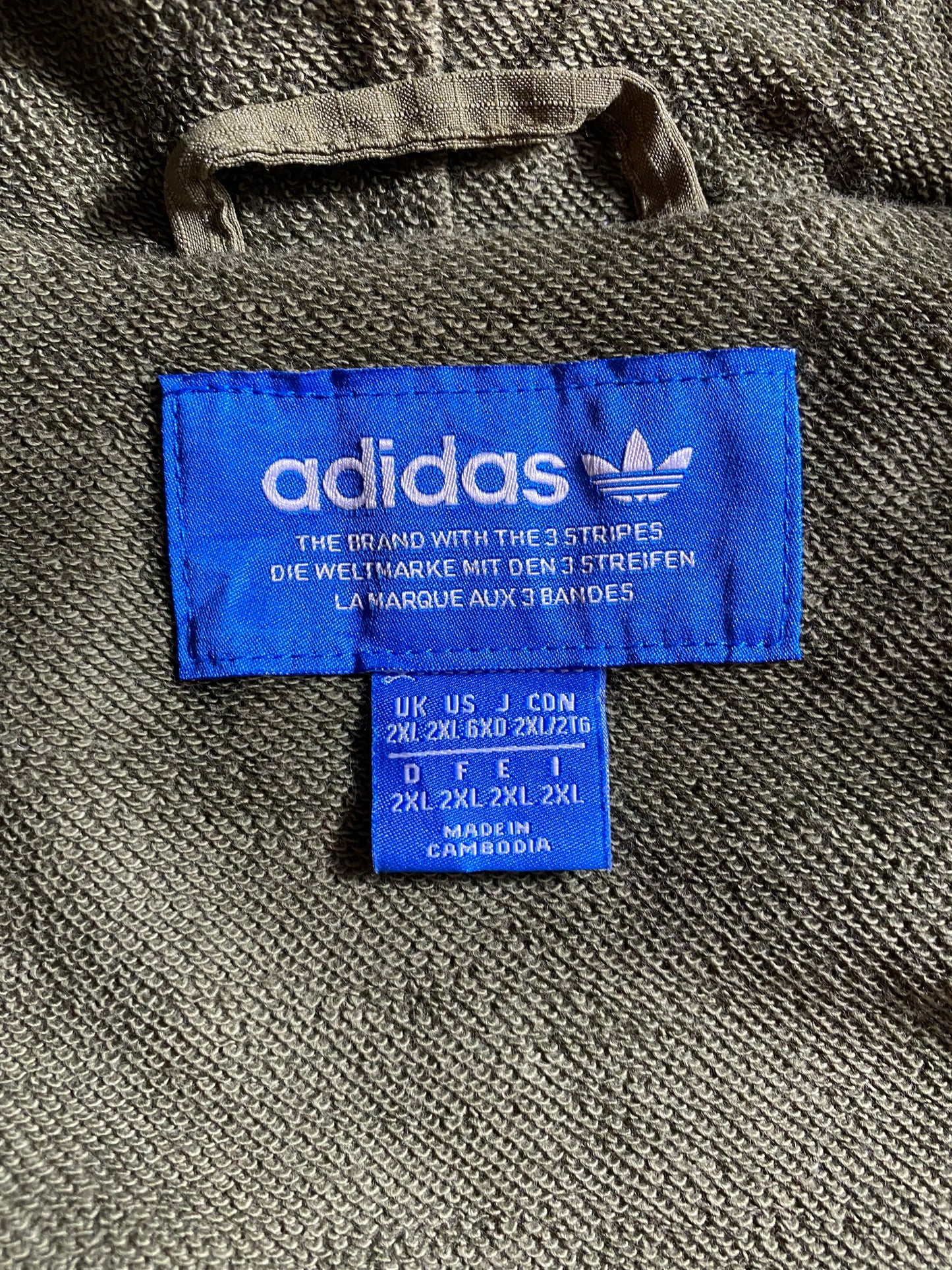 00’s ADIDAS Size XXL Vintage Zip up Hoodie Nylon Jacket/ K6589