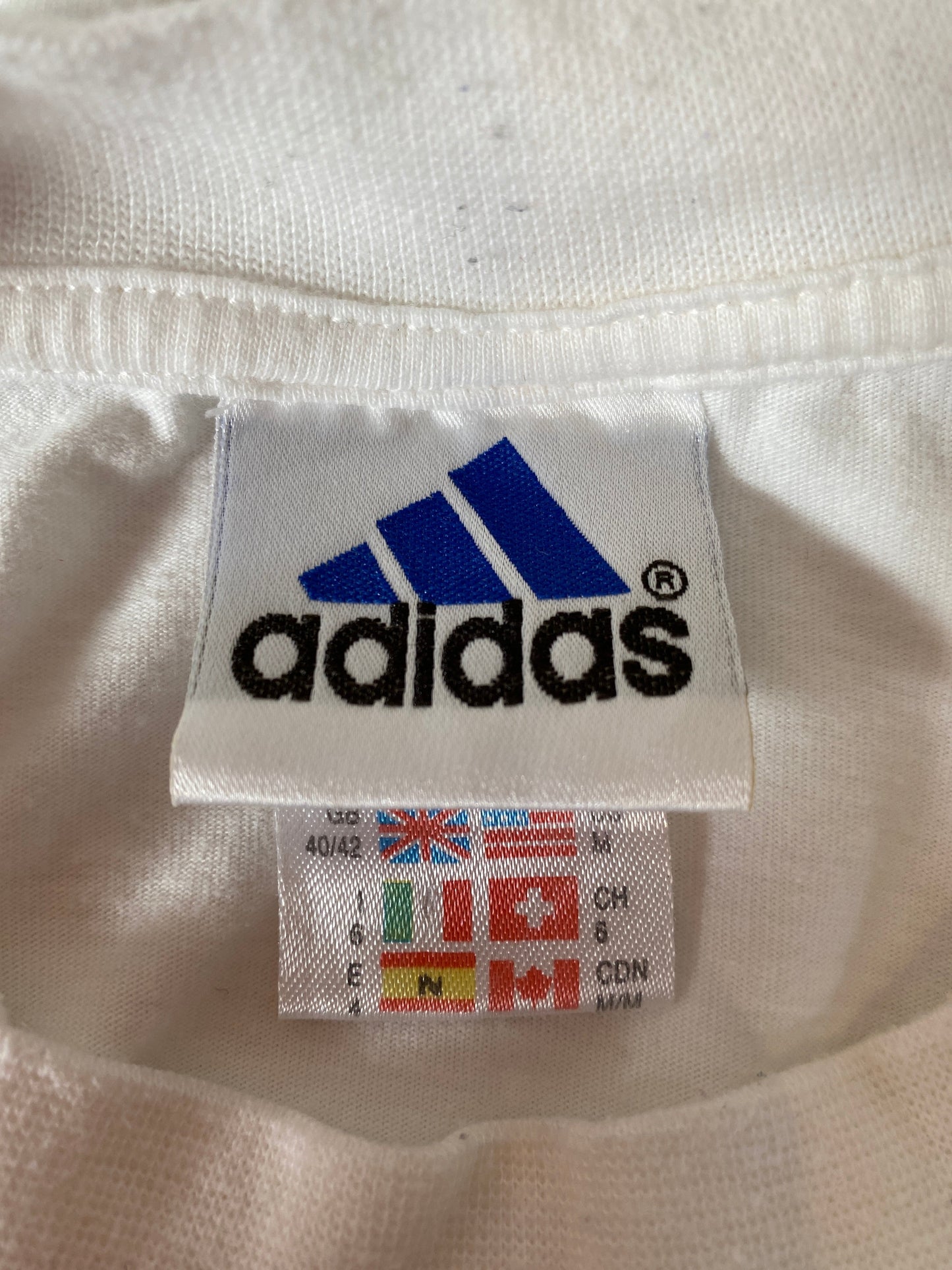 .90's ADIDAS  France Size M Vintage T-Shirt / E4431T
