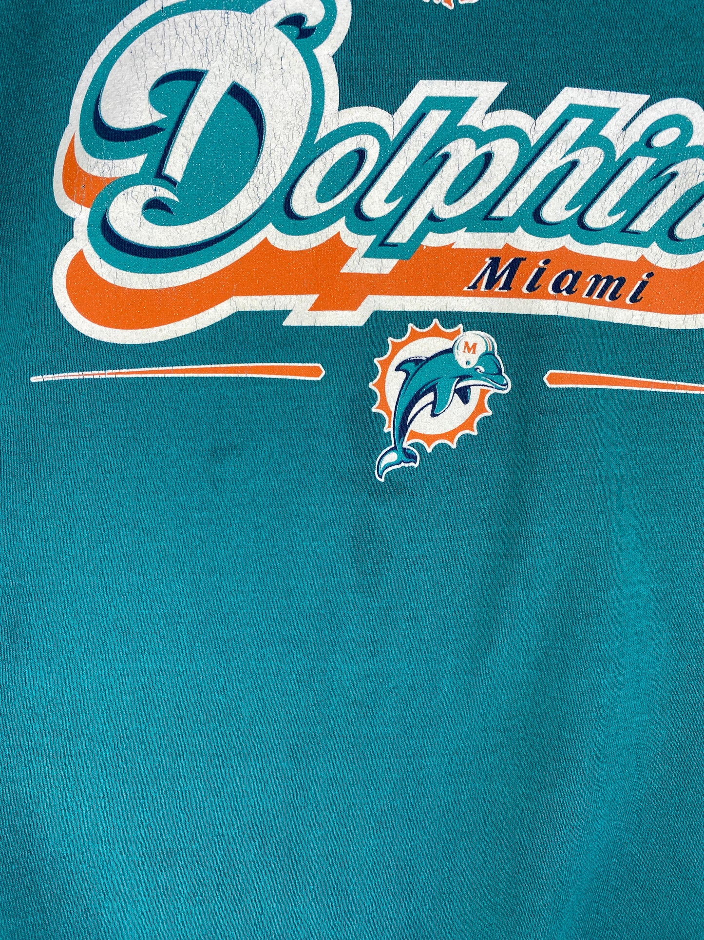 Vintage MIAMI DOLPHINS Size XL NFL Sweat-shirt / E5106S
