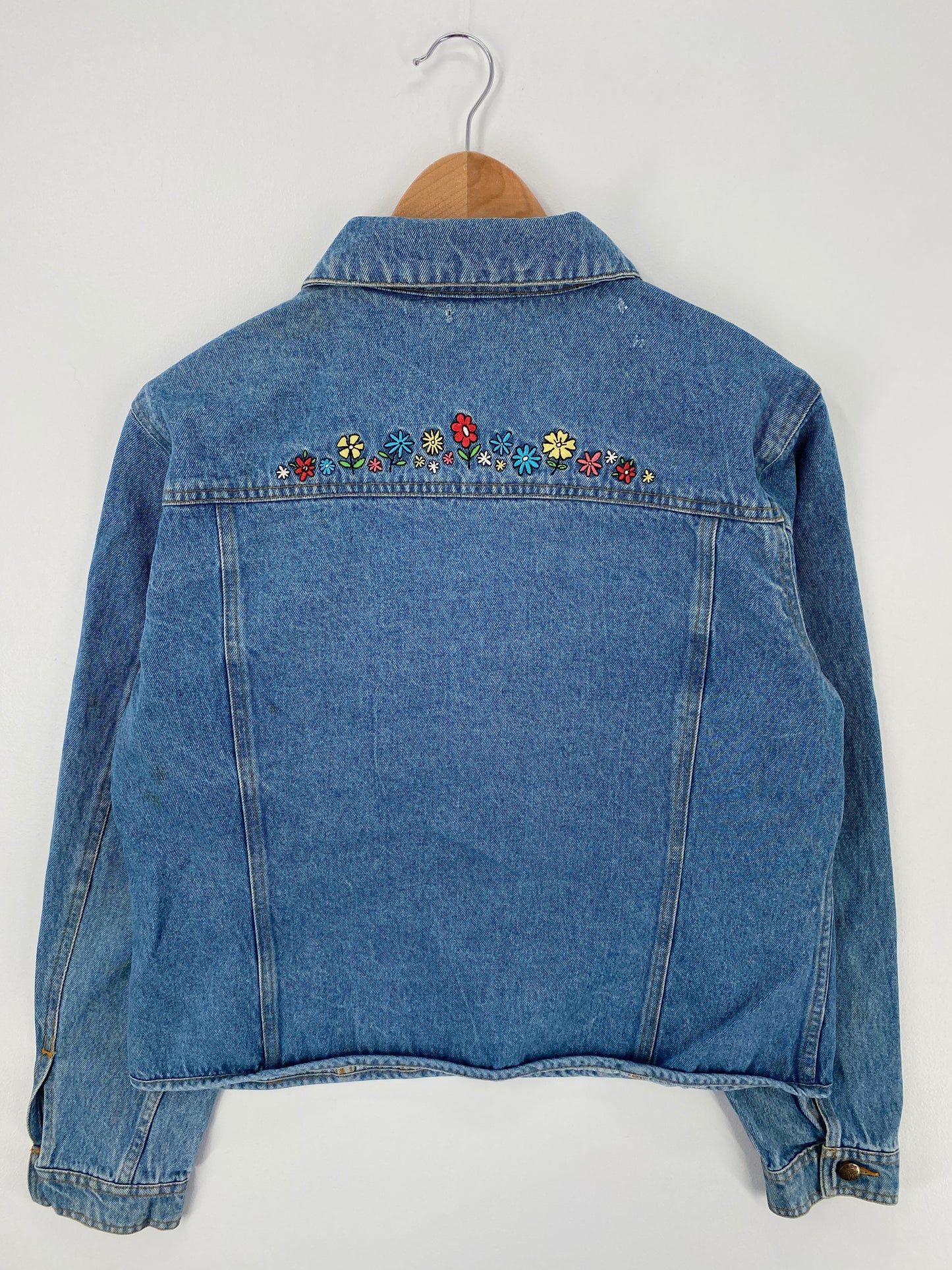 00’ DISNEY POOH AND PIGLET Size Ladies L Denim Jacket / A982