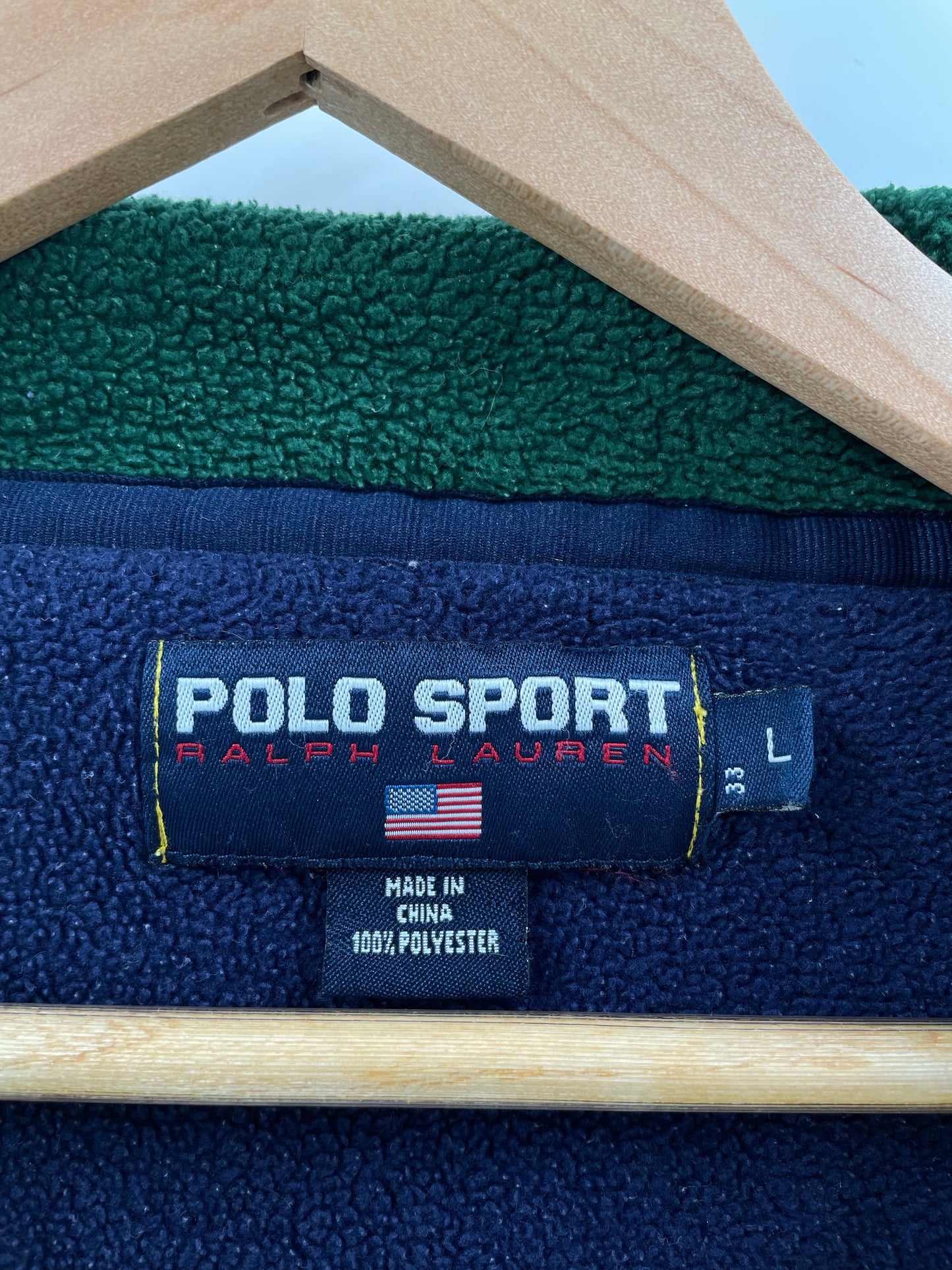 90’s POLO SPORT Size L Vintage Half Zip Fleece Jacket/ K4751
