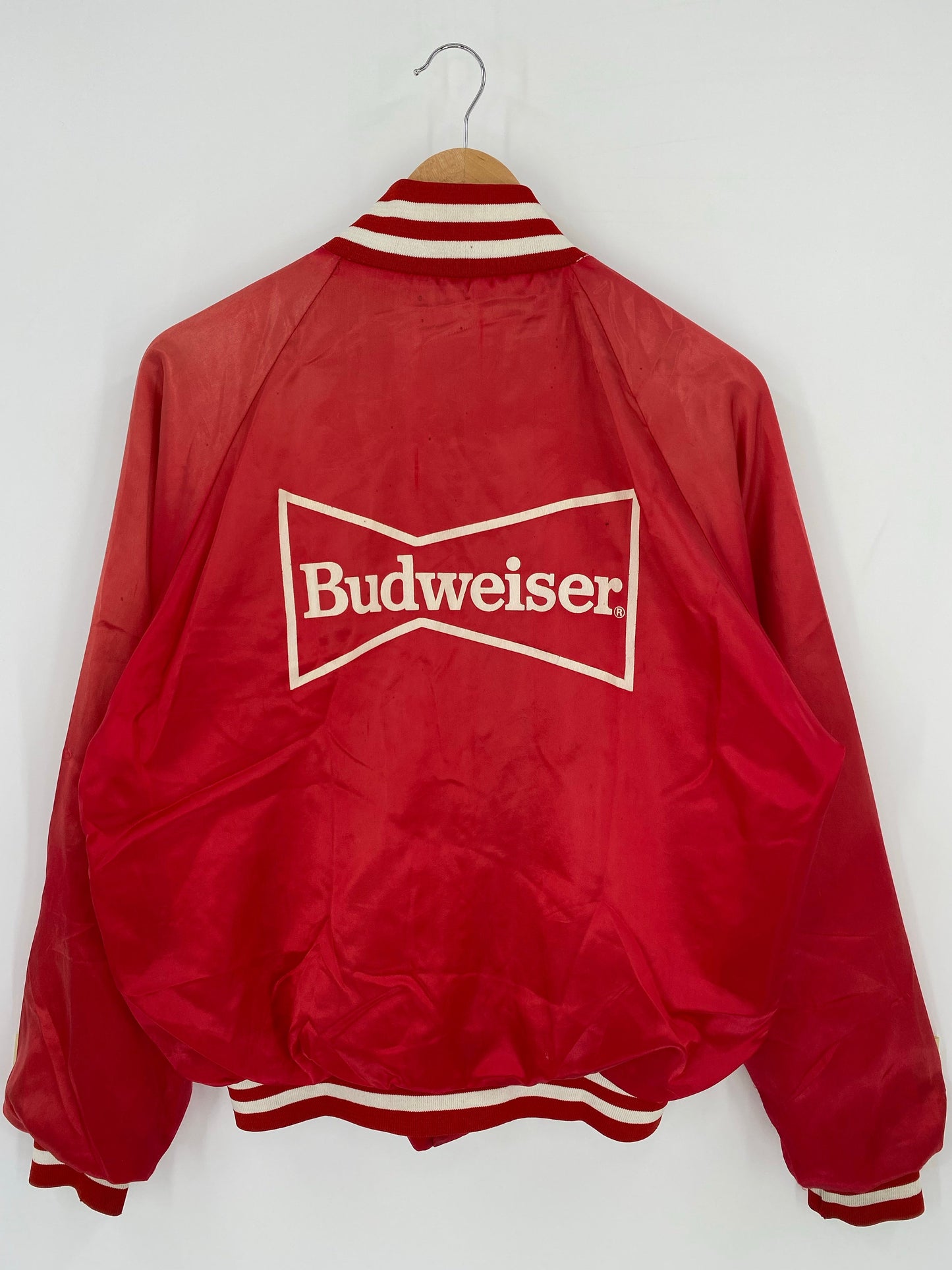 .Vintage BUDWEISER Size No Tag (Approx.L) Nylon Jacket / A7940